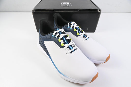 FootJoy Pulse Golf Shoes / Size UK 8.5 / White, Gum & Navy