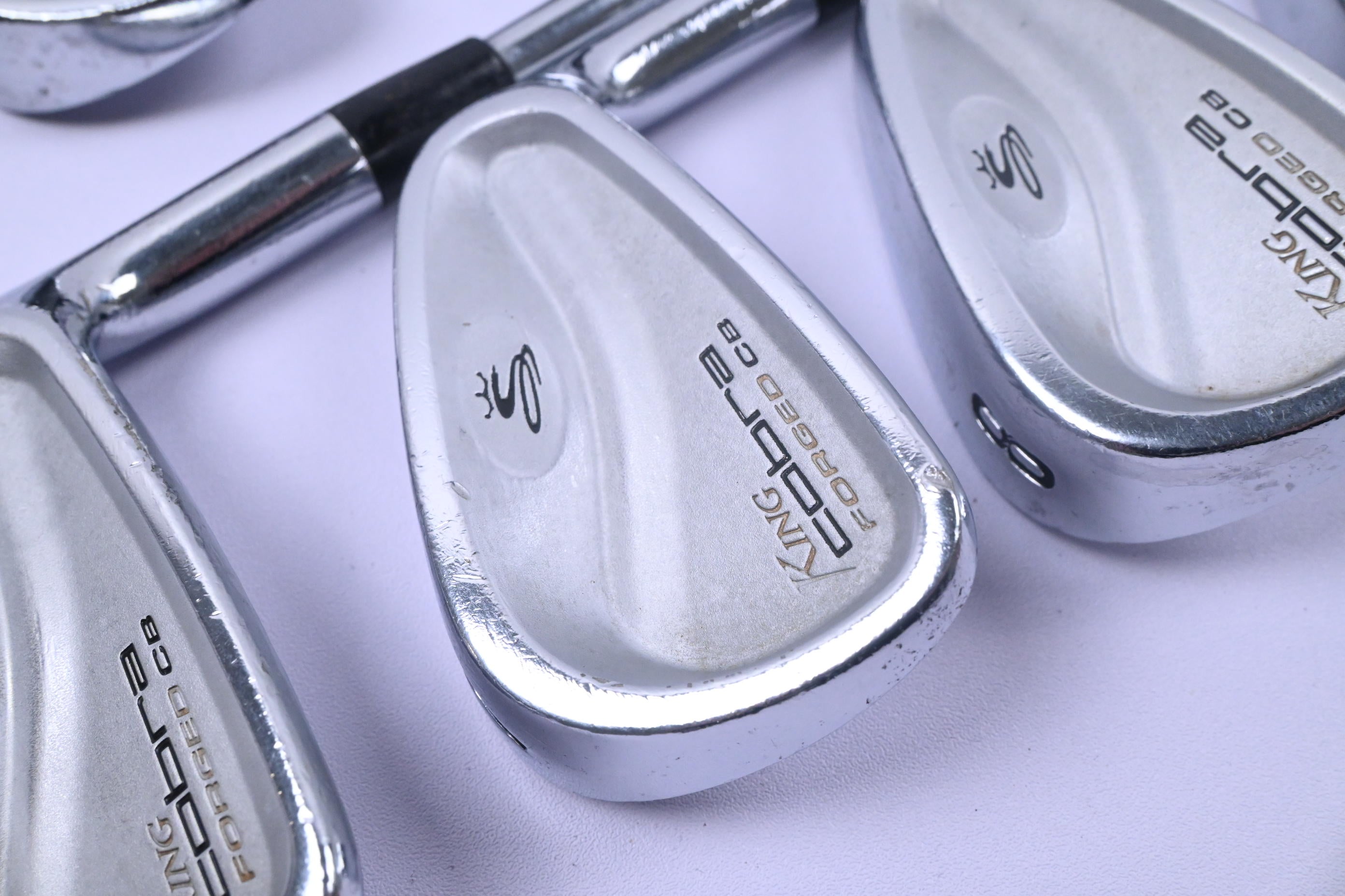 Cobra King Forged CB Silver Irons / 3-9i / Stiff Flex Dynamic Gold S300 Shafts