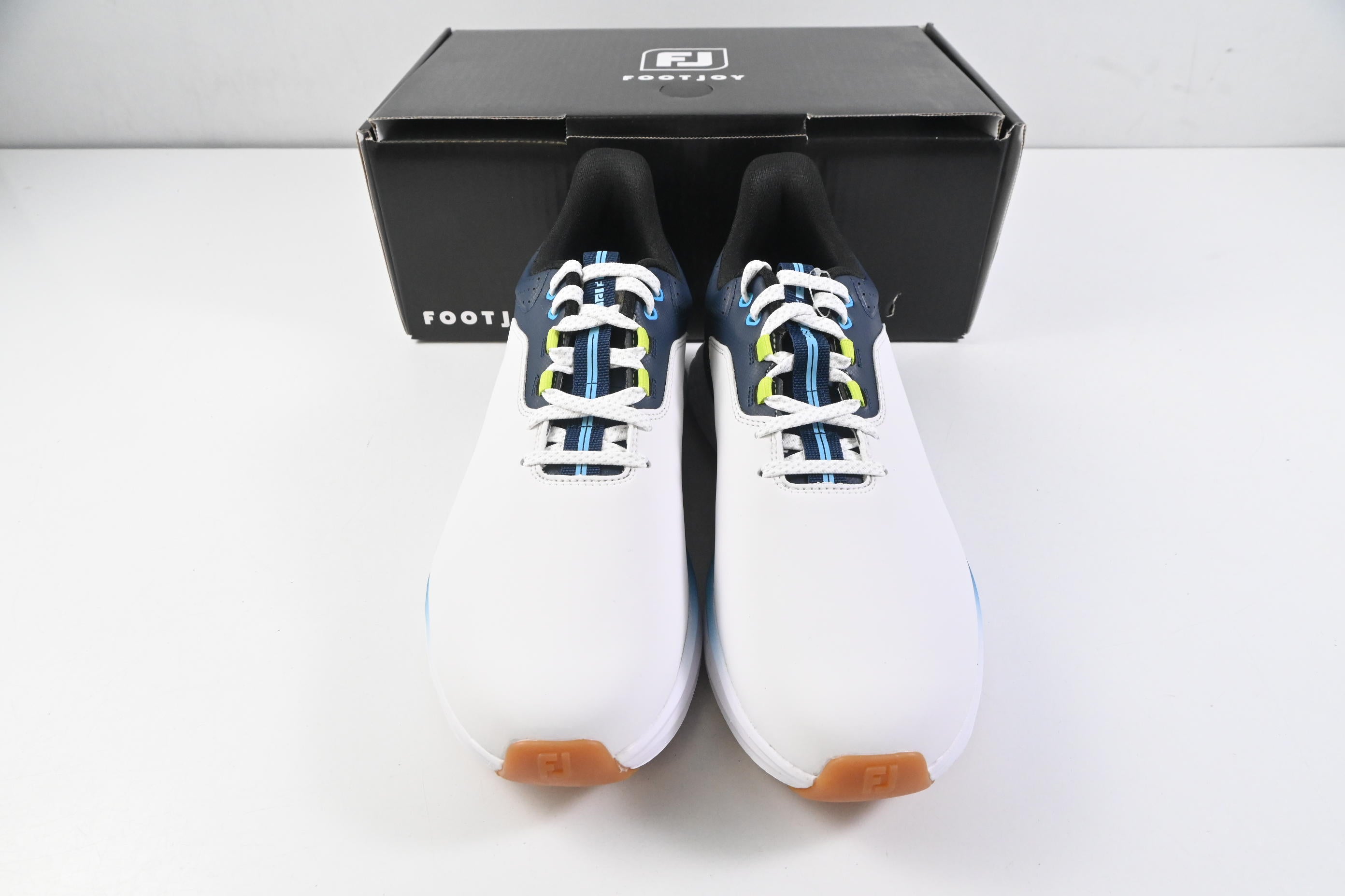 FootJoy Pulse Golf Shoes / Size UK 8.5 / White, Gum & Navy