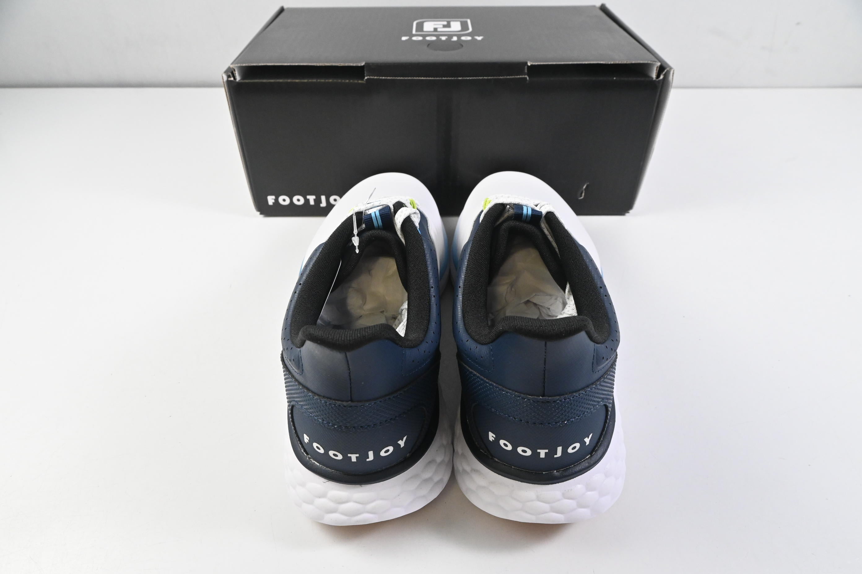 FootJoy Pulse Golf Shoes / Size UK 8.5 / White, Gum & Navy