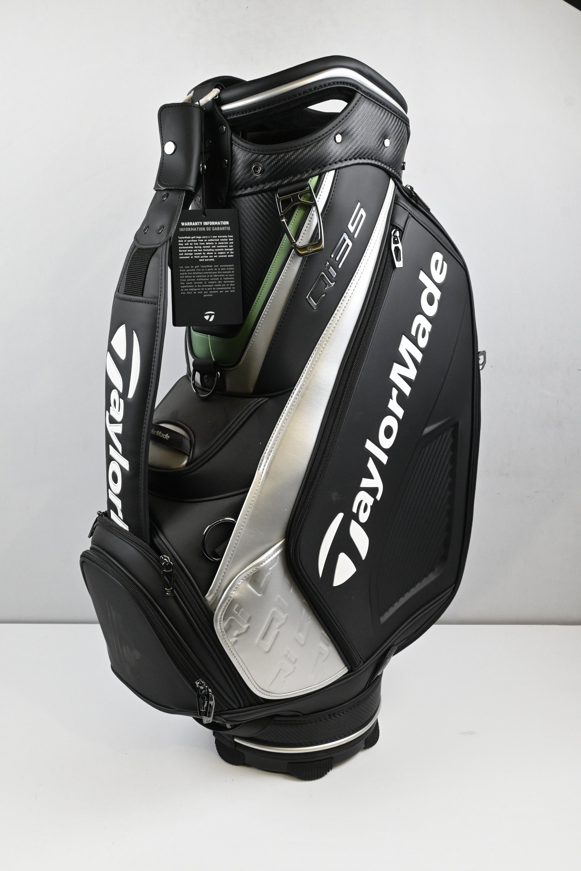 Taylormade Qi35 Tour Bag / 6-Way Divider / Silver, Black, Green