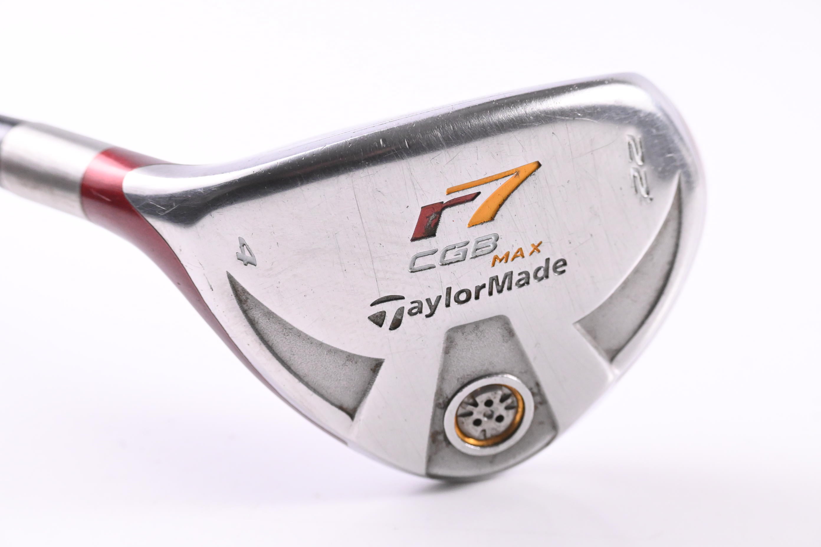 Left Hand Taylormade R7 CGB Max #4 Hybrid / 22 Degree / Regular Flex REAX 55