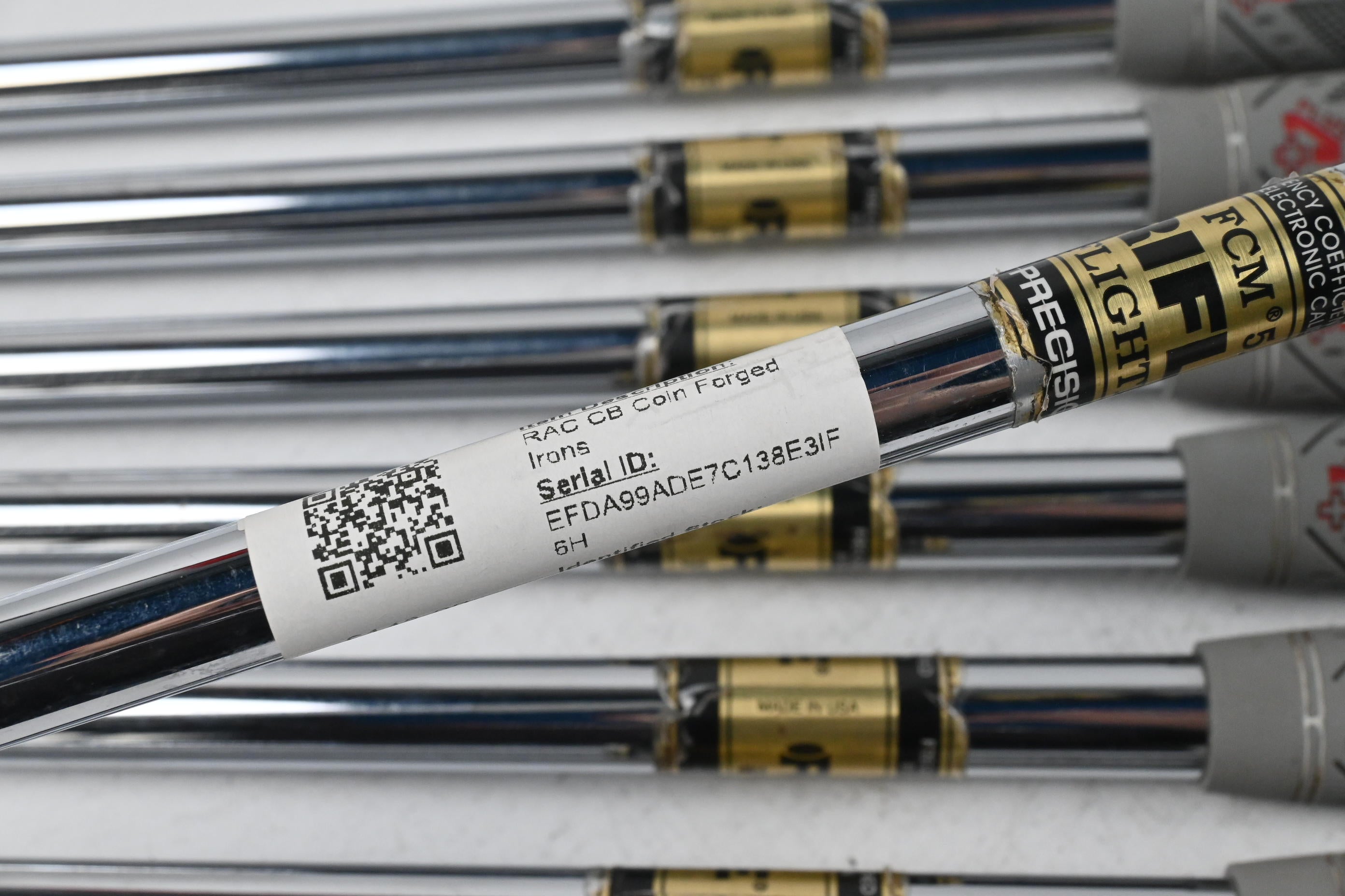 Taylormade RAC CB Coin Forged Irons / 3-PW / Stiff Flex Rifle Flighted Precision