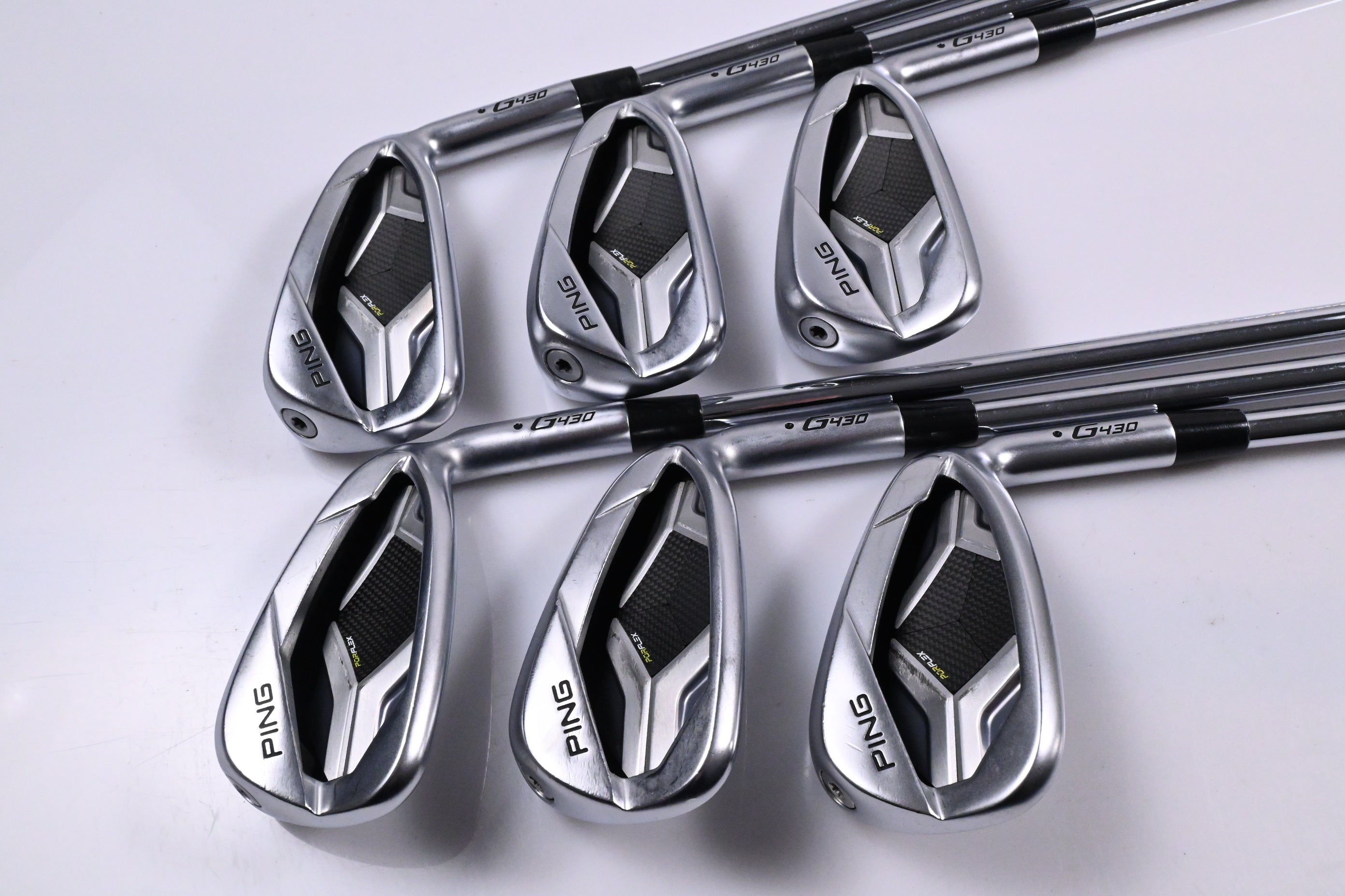 Ping G430 Irons / 5-PW / Black Dot / Regular Flex Ping AWT 2.0 Shafts