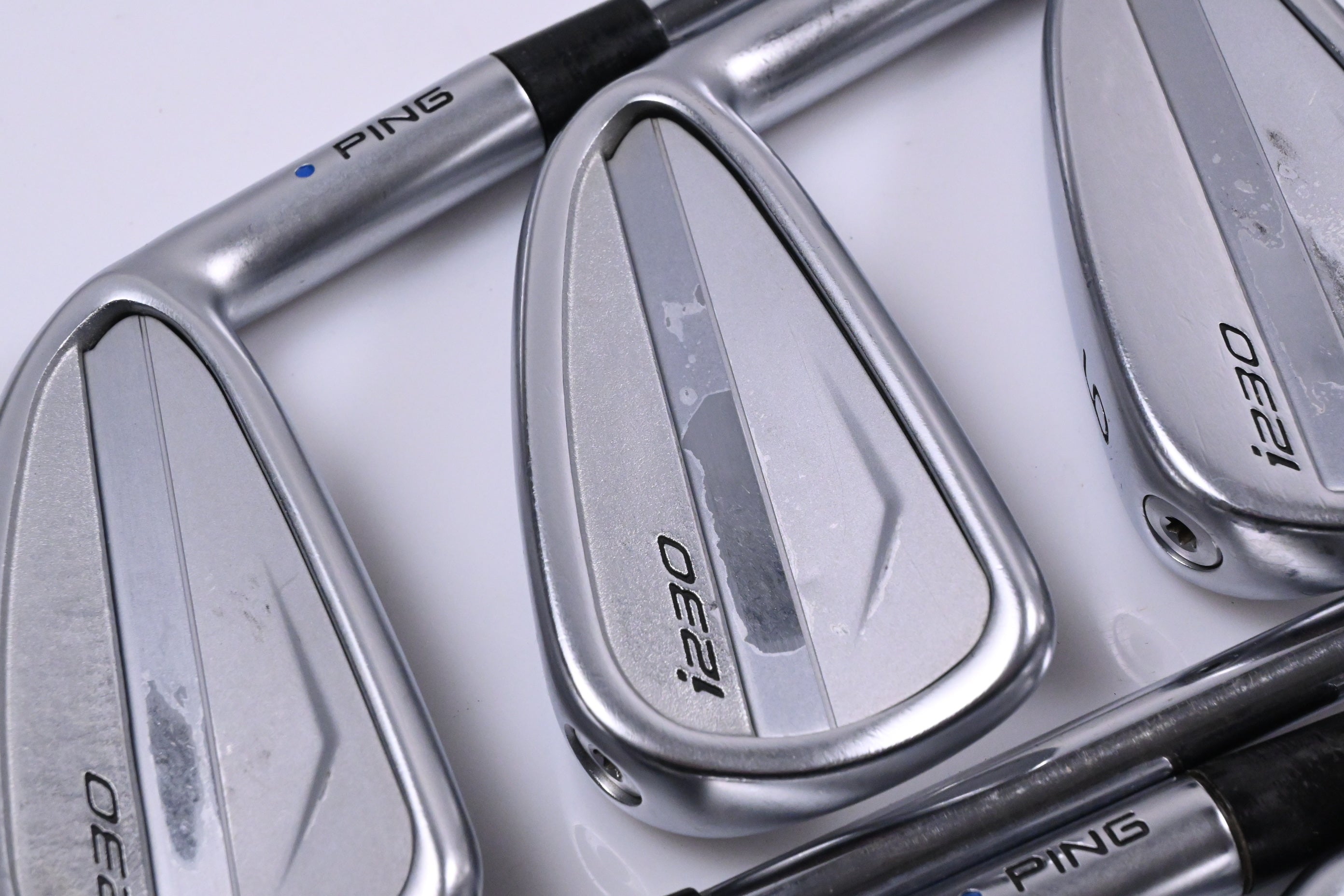 Ping i230 Irons / 4-PW / Blue Dot / Stiff Flex KBS Tour 120 Shafts
