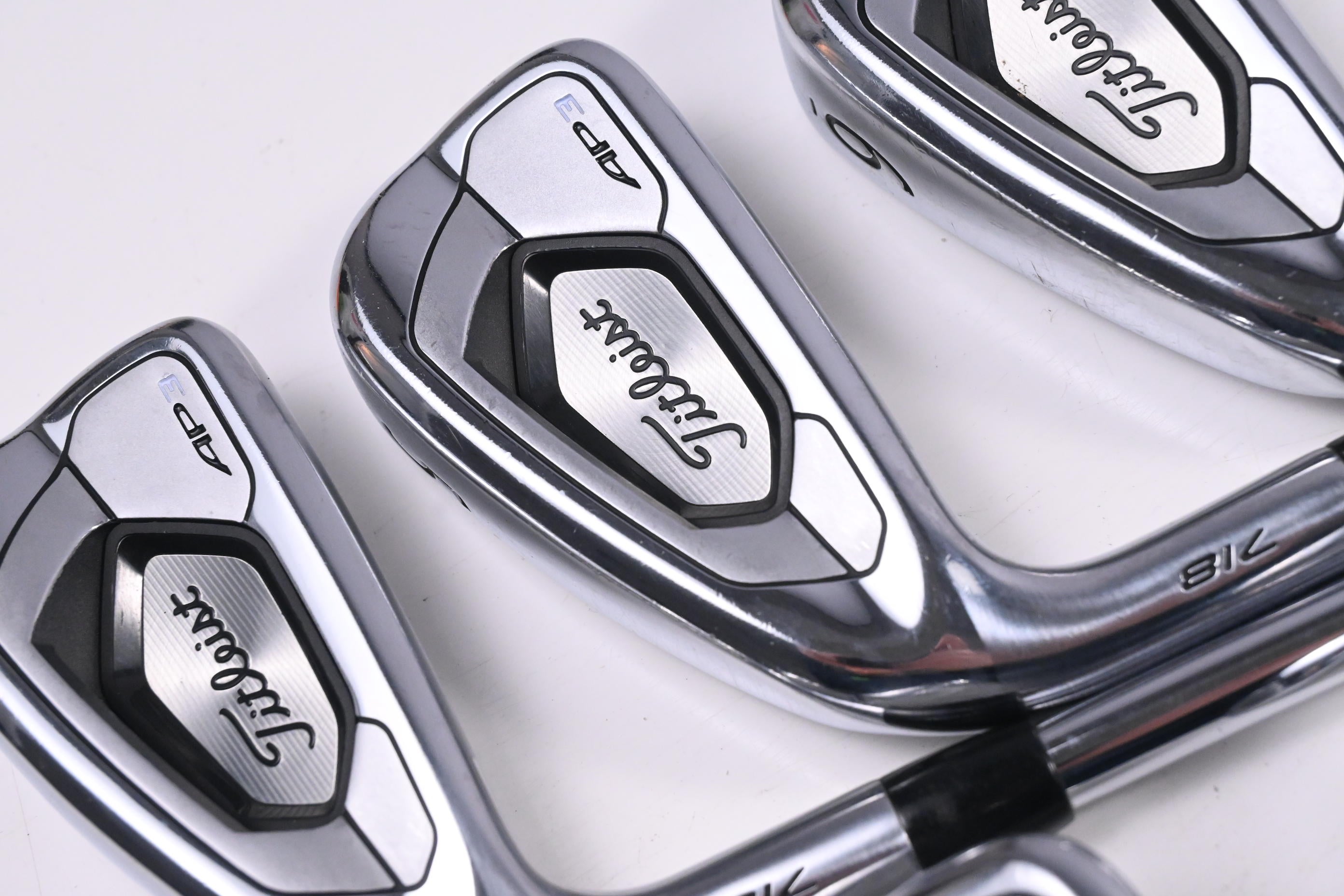 Left Hand Titleist 718 AP3 Irons / 4-PW / Regular Flex AMT Red R300 Shafts