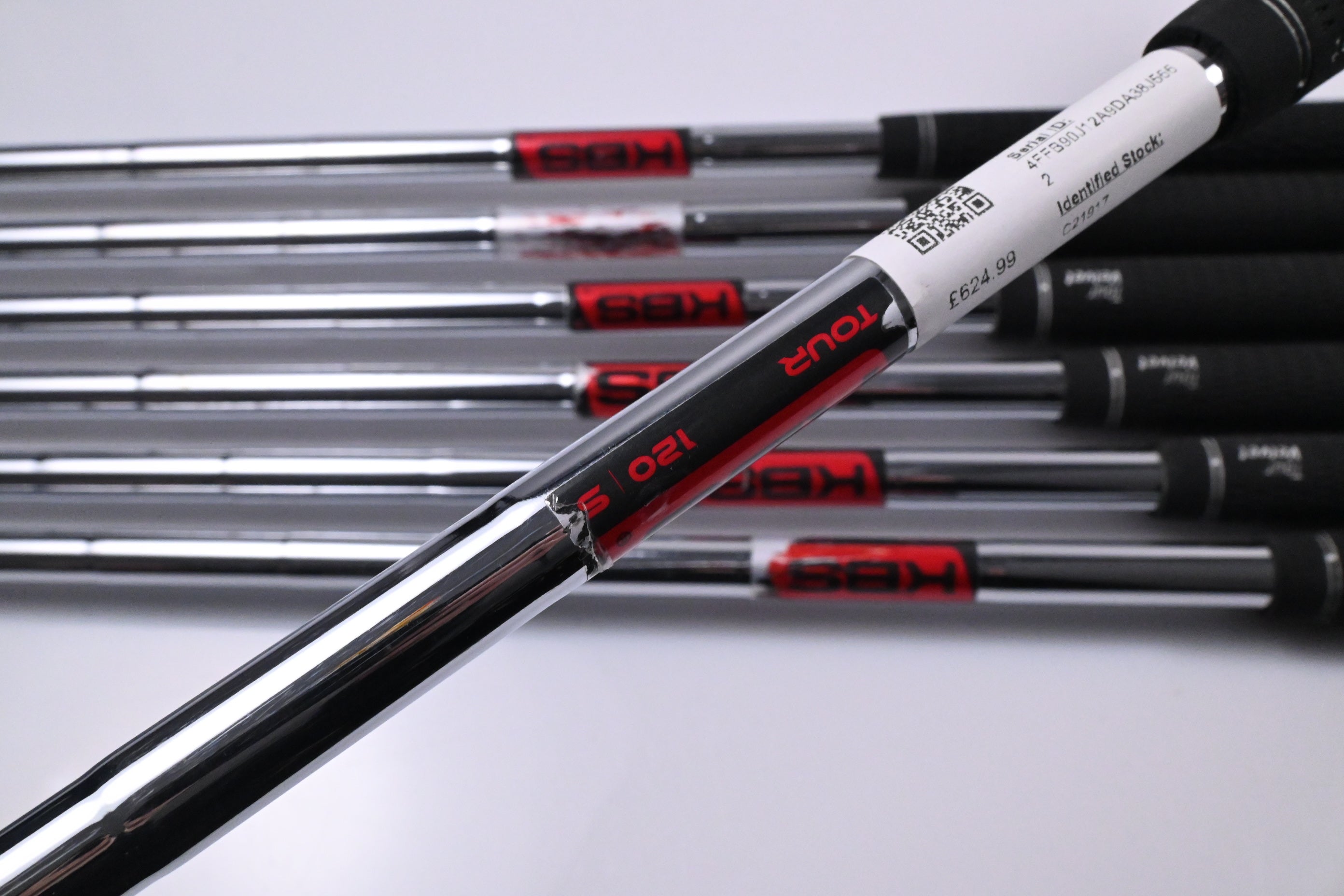 Ping i230 Irons / 4-PW / Blue Dot / Stiff Flex KBS Tour 120 Shafts