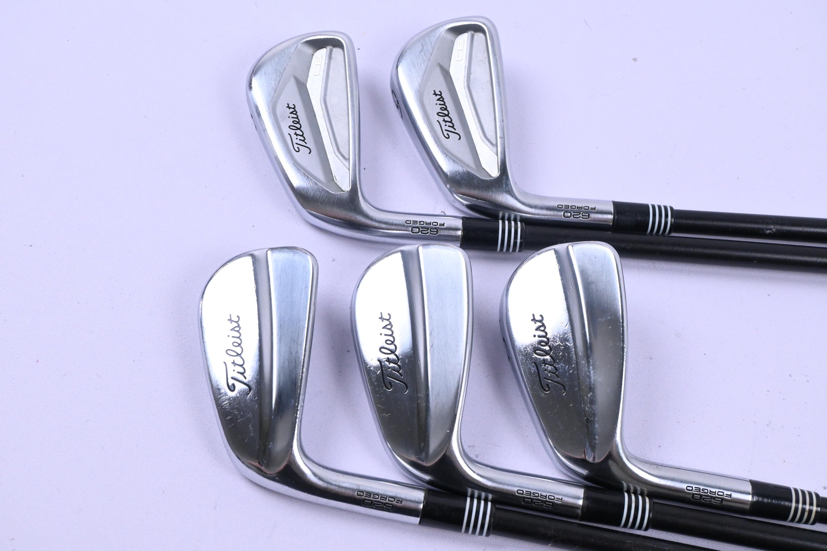 Left Hand Titleist MB 620/CB 620 Combo Irons / 5-9i / Stiff Flex LA Golf Shafts