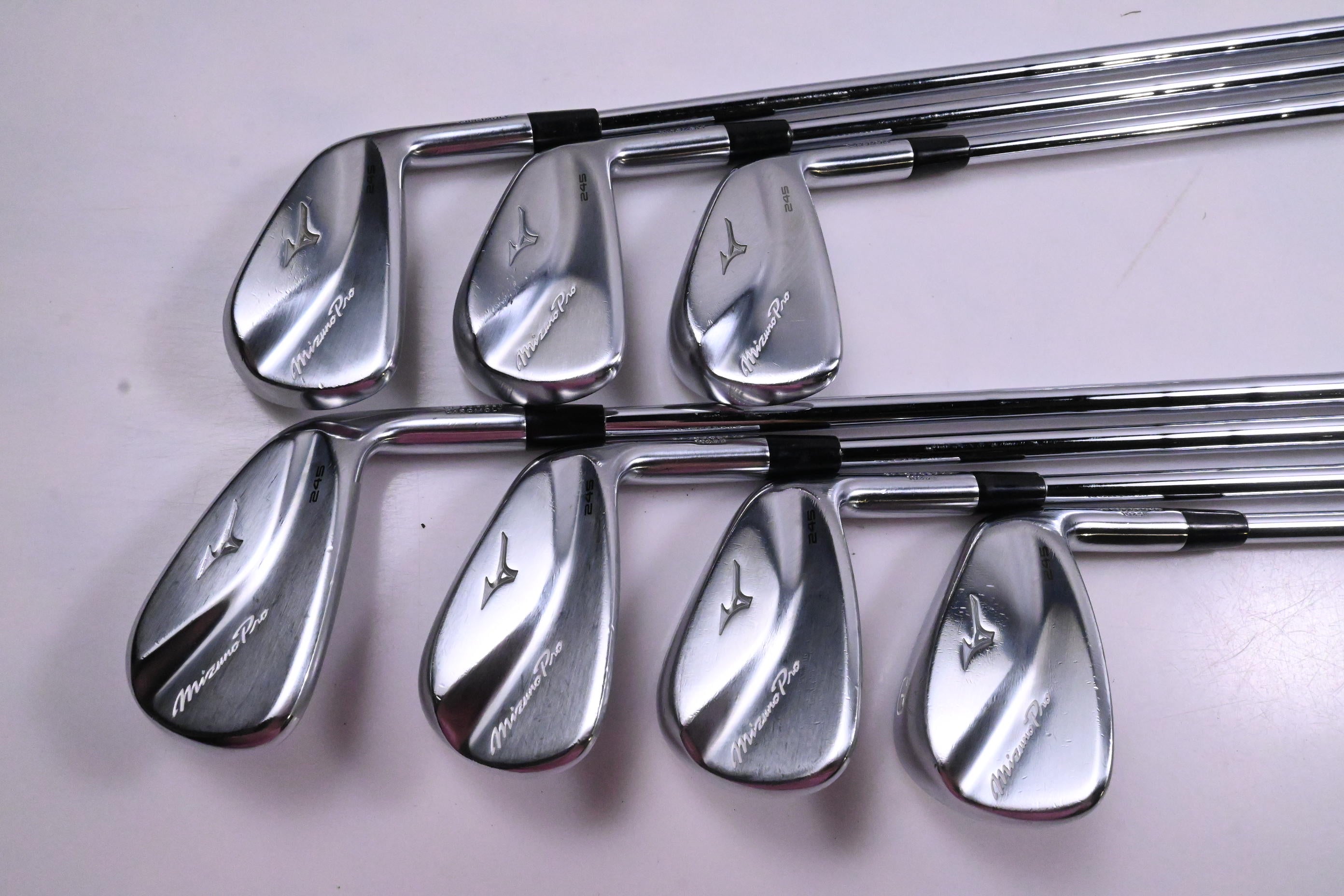 Mizuno Pro 245 Irons / 5-PW+GW / Stiff Flex KBS $-Taper 120 Shafts