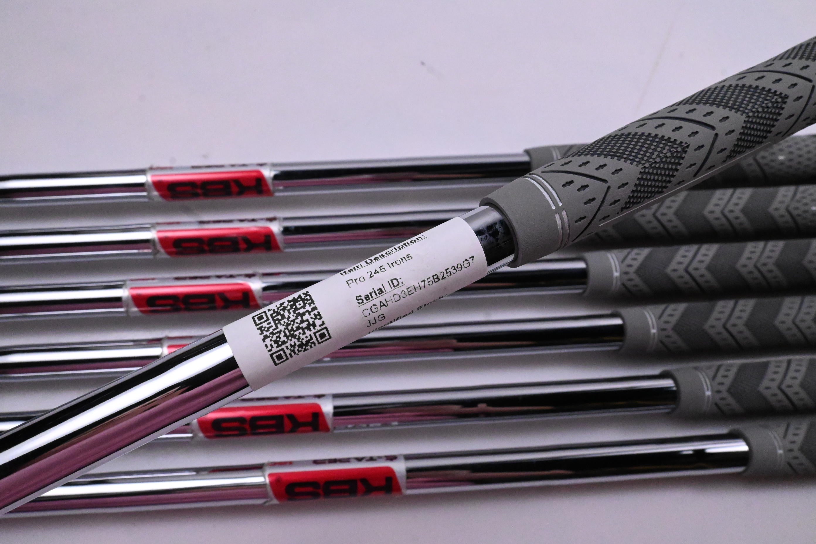 Mizuno Pro 245 Irons / 5-PW+GW / Stiff Flex KBS $-Taper 120 Shafts