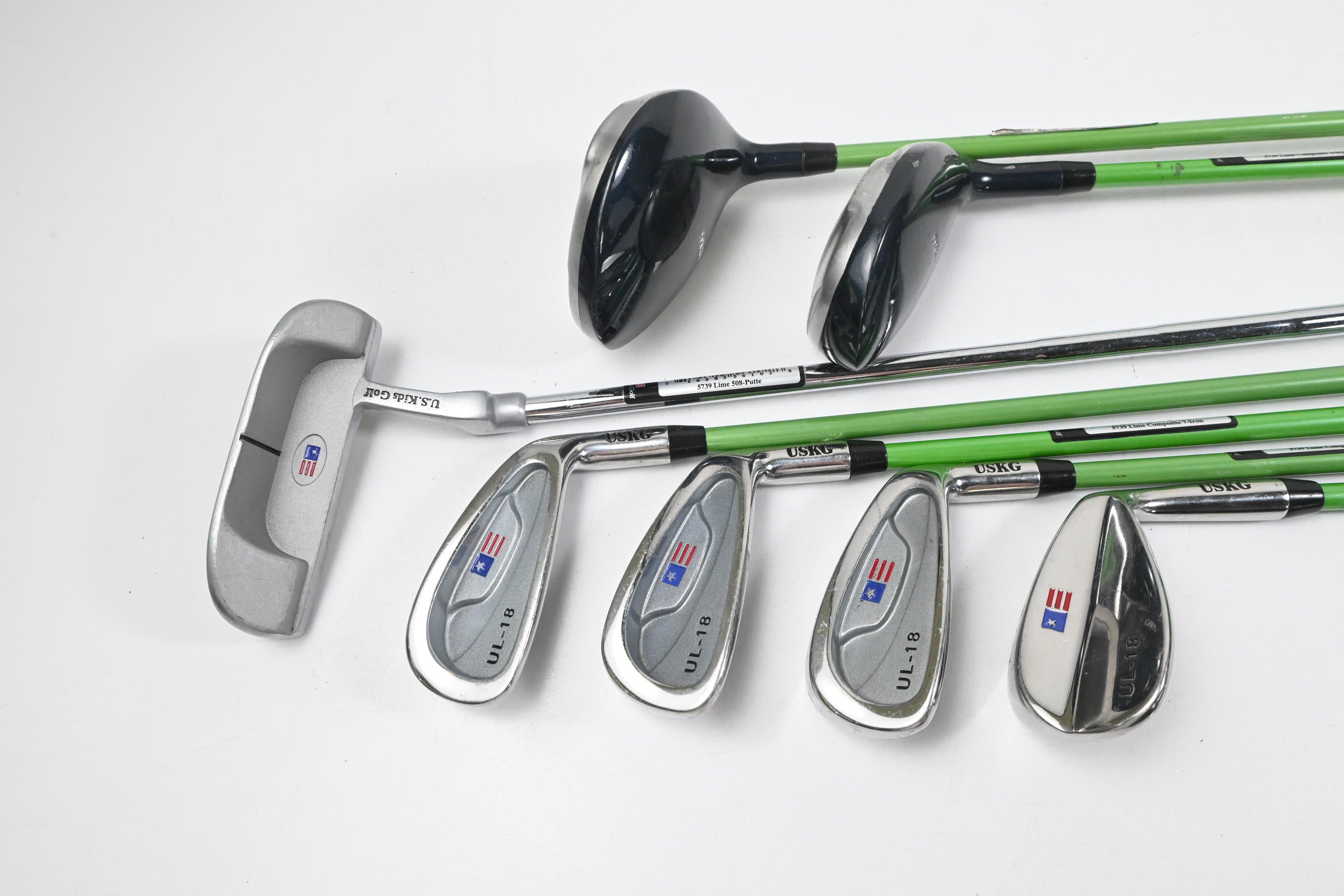 Junior US Kids UL-18 Package Set / Woods, Irons, Putter, Bag