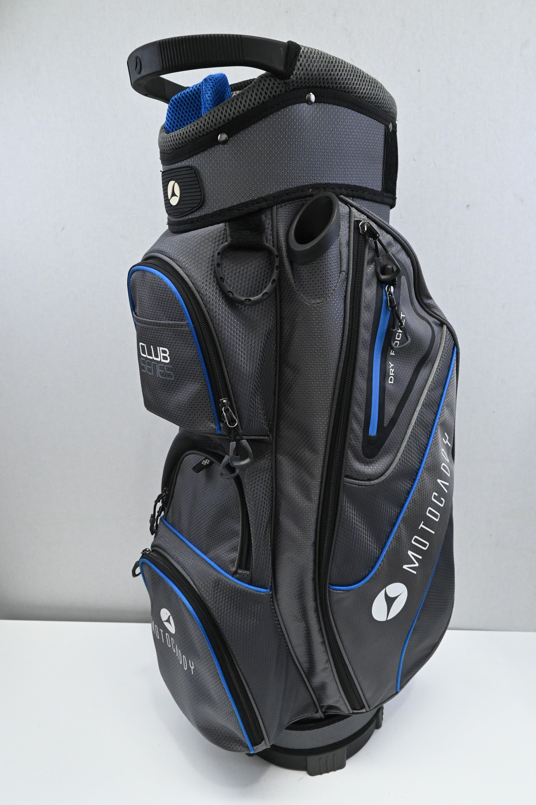 Motocaddy Club Series Cart Bag / 14-Way / Grey, Blue
