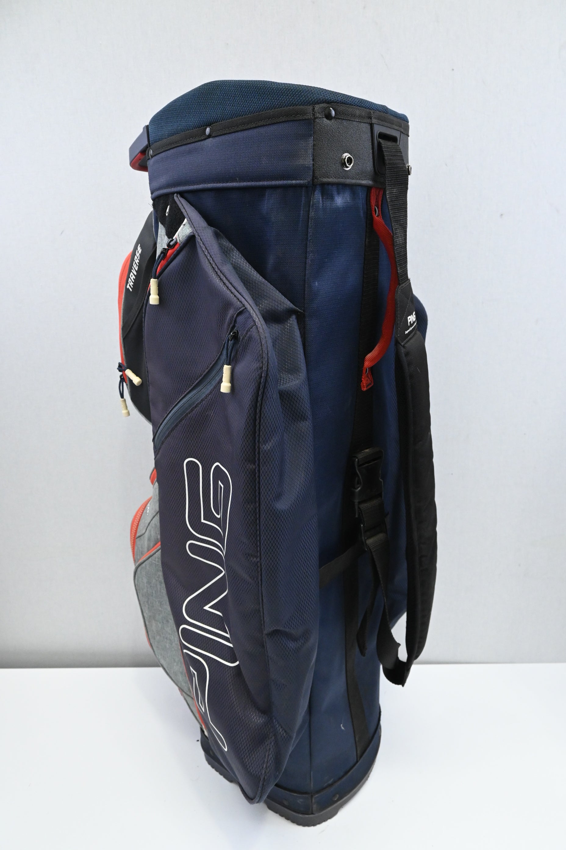 Ping Traverse Cart Bag / 14-Way / Grey, Navy, Orange