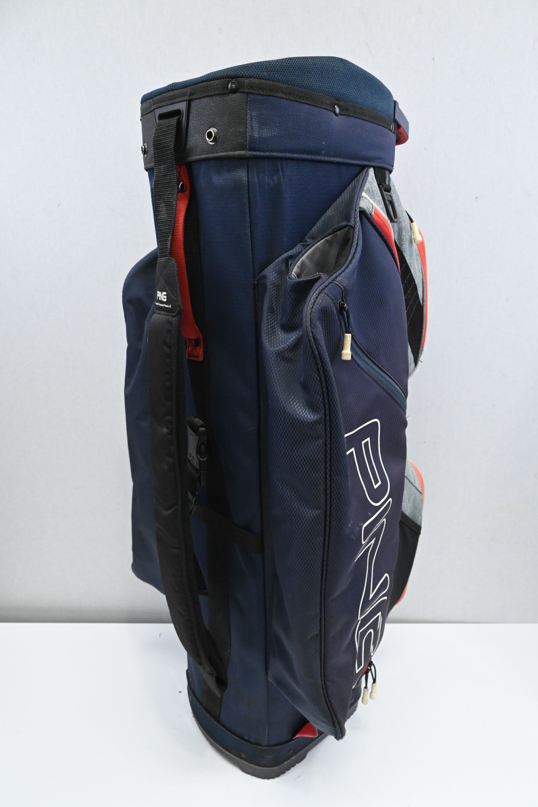 Ping Traverse Cart Bag / 14-Way / Grey, Navy, Orange