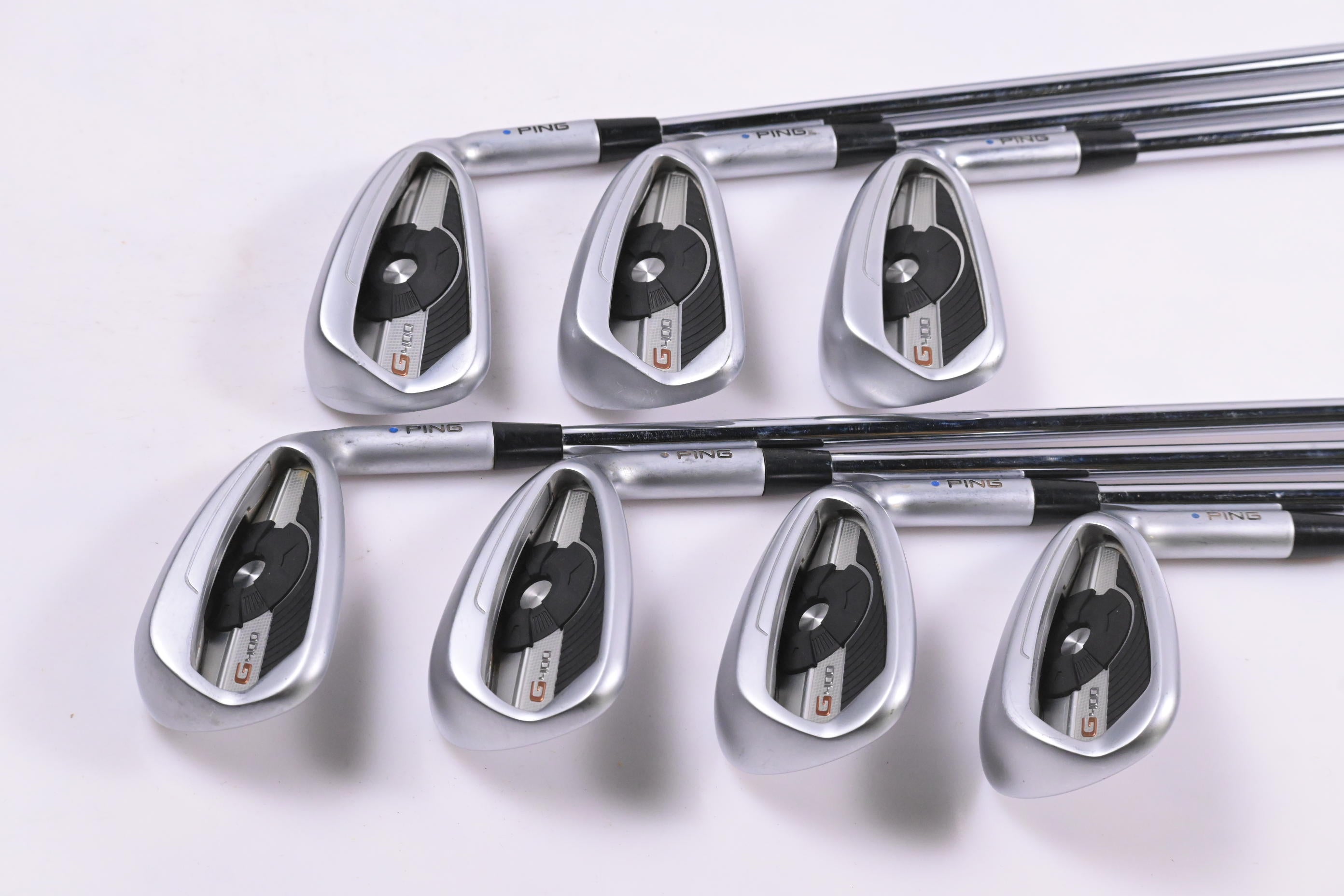 Ping G400 Irons / 5-PW+UW / Blue Dot / Regular Flex Ping AWT 2.0 Shafts