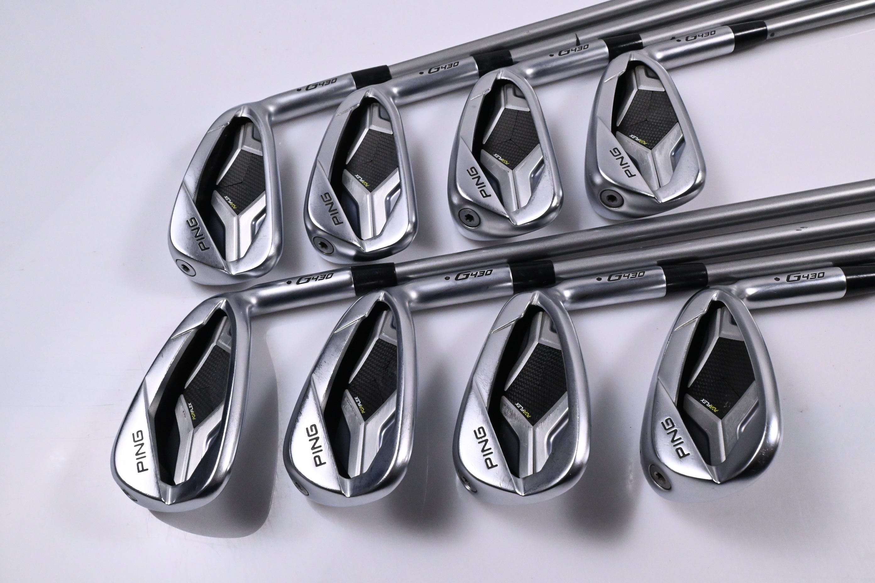 Ping G430 Irons / 4-PW+54 / Black Dot / Senior Flex Ping Alta Quick 45 Shafts