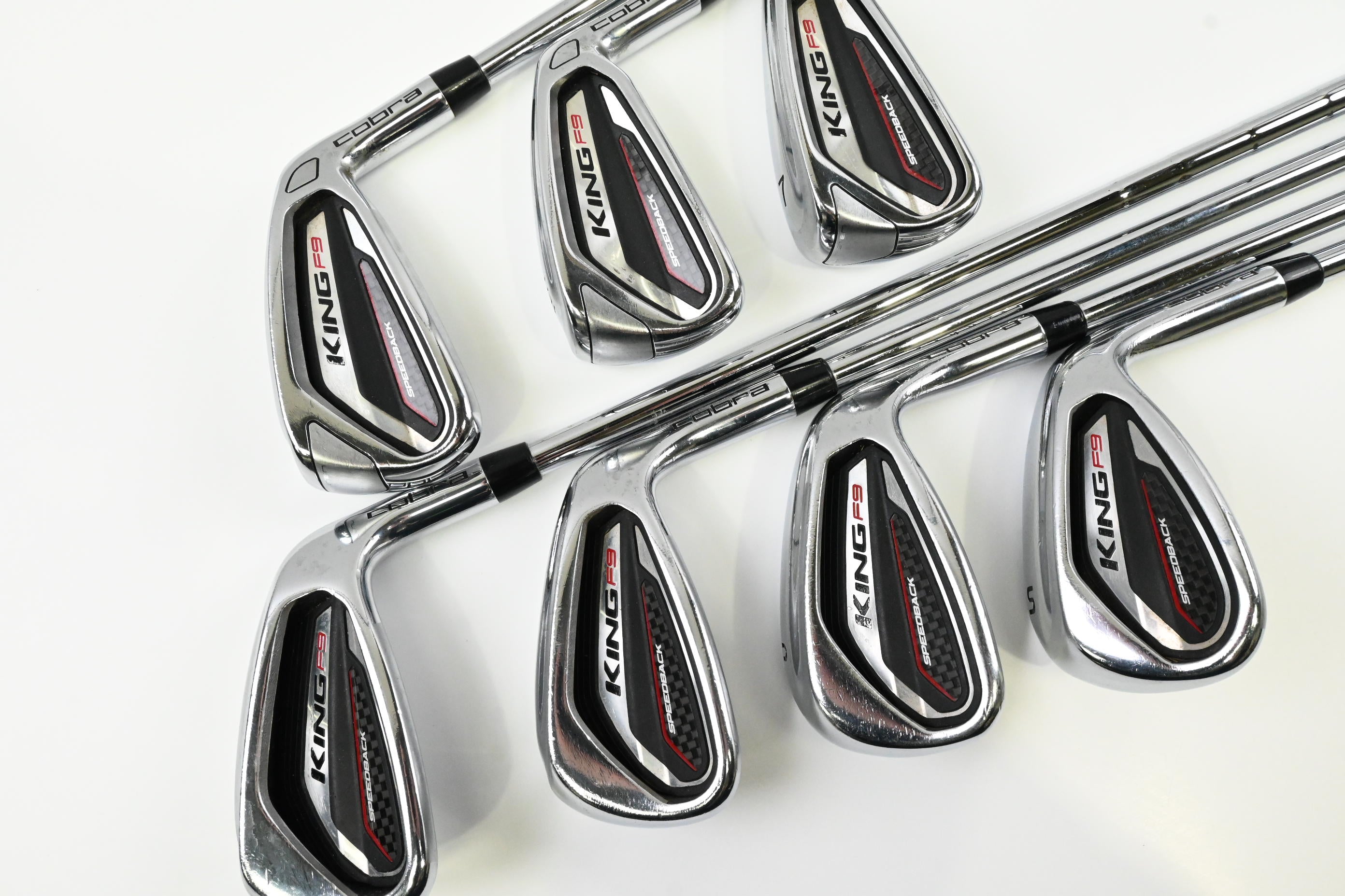 Cobra King F9 Irons / 5-PW+SW / Regular Flex KBS Tour 90 Shaft