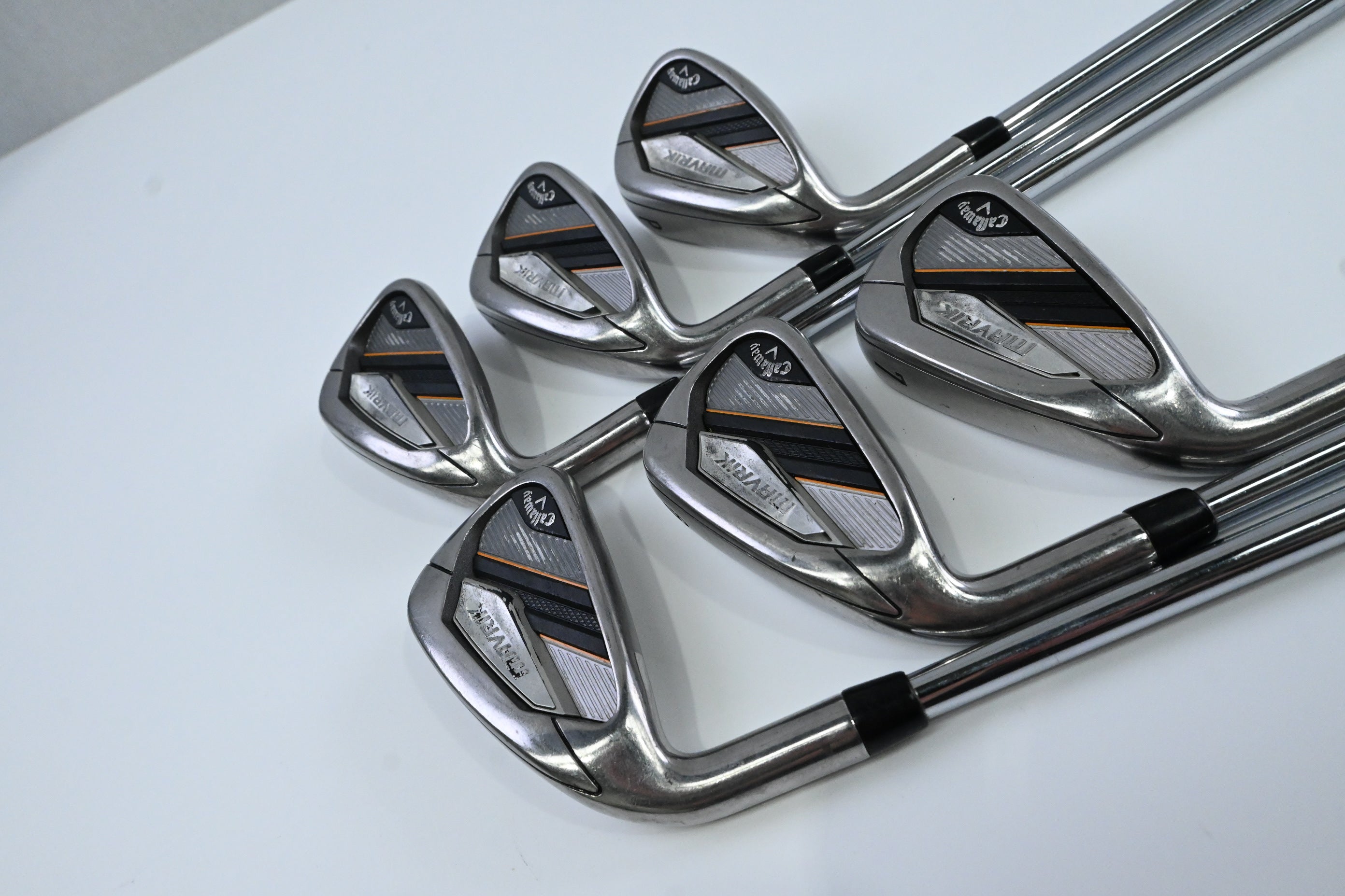 Left Hand Callaway Mavrik Irons / 5-PW / Regular Flex Elevate 95 Shafts