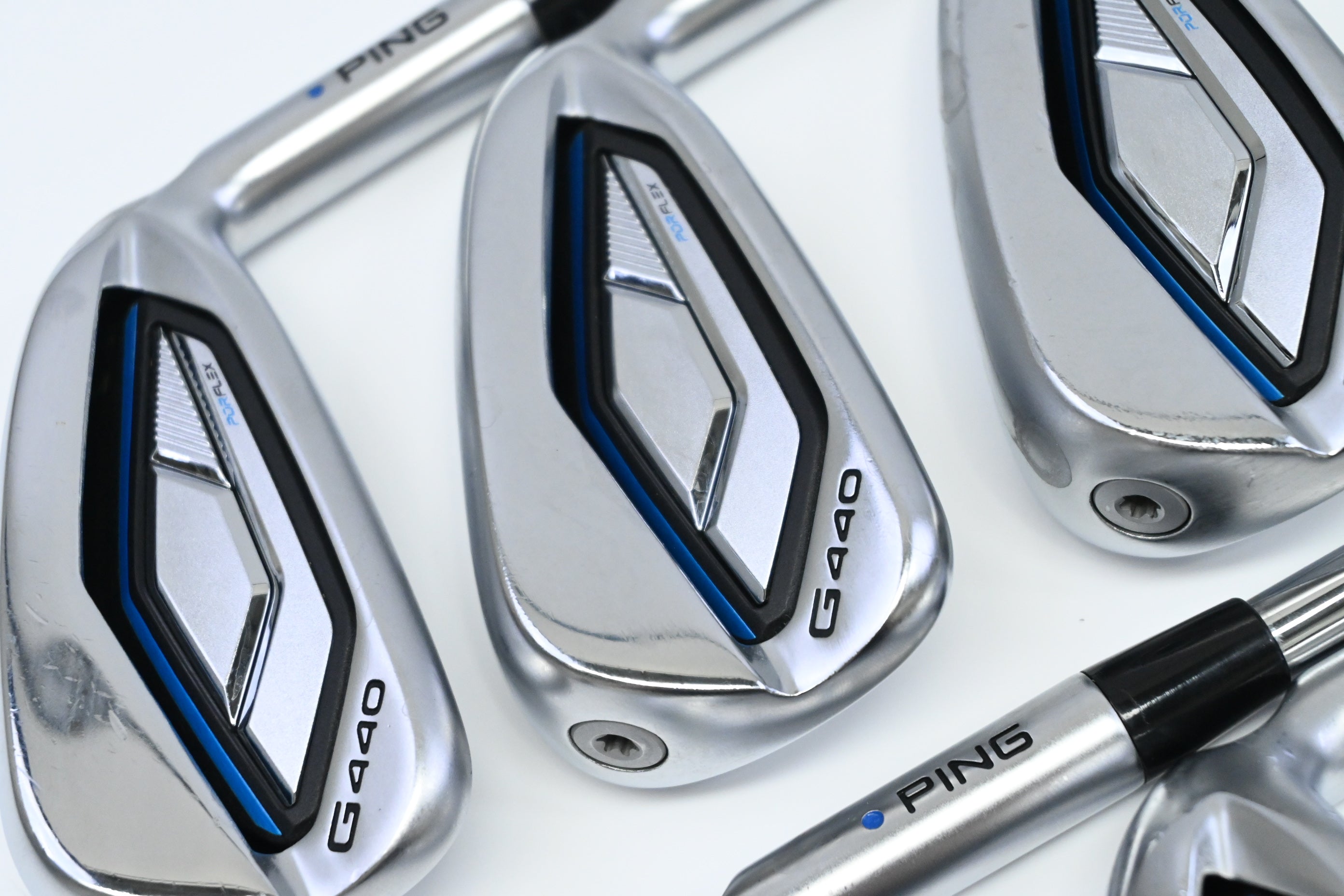 Ping G440 Irons / 6-PW+UW+56° / Blue Dot / Regular Flex Ping AWT 3.0 Shafts