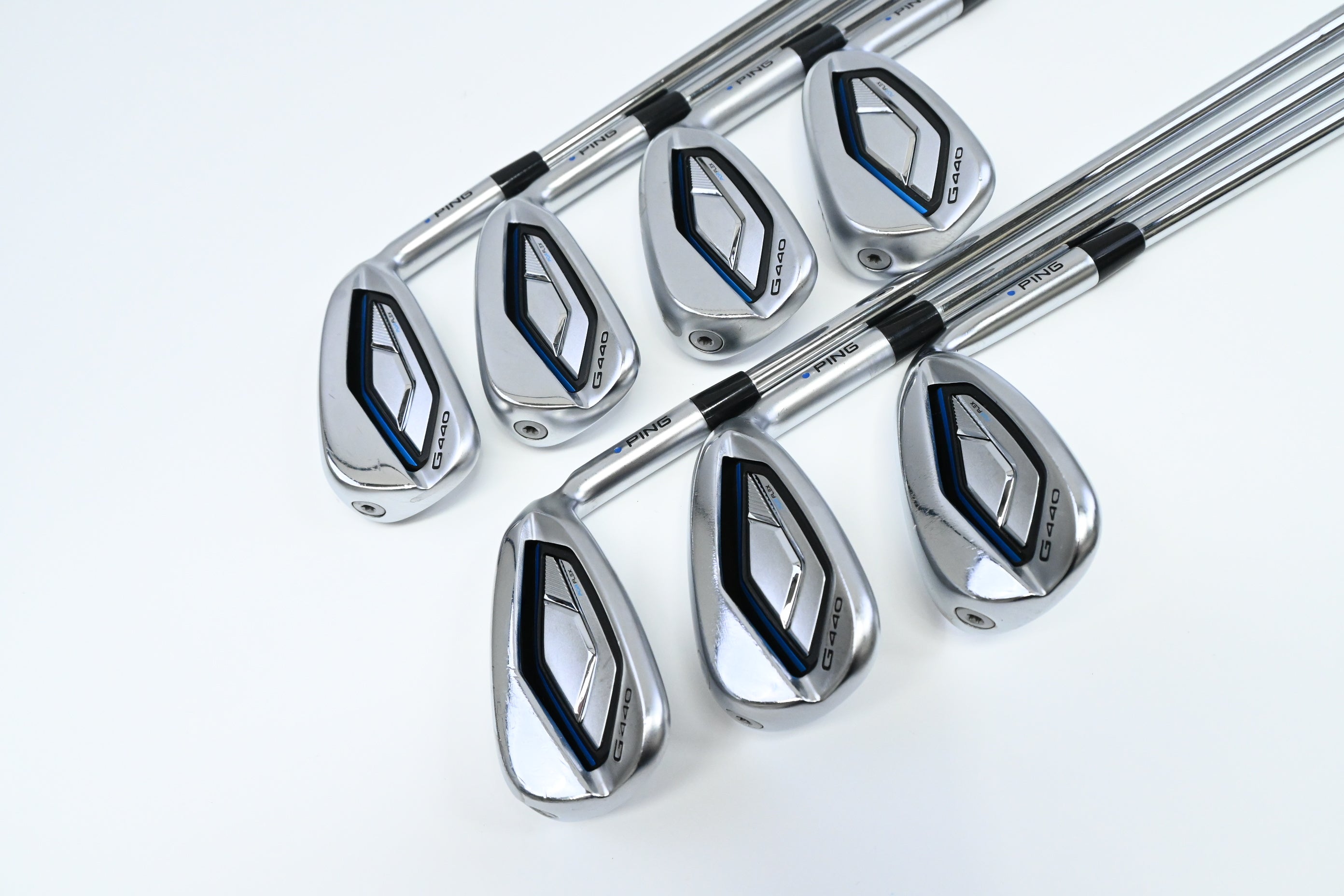 Ping G440 Irons / 6-PW+UW+56° / Blue Dot / Regular Flex Ping AWT 3.0 Shafts