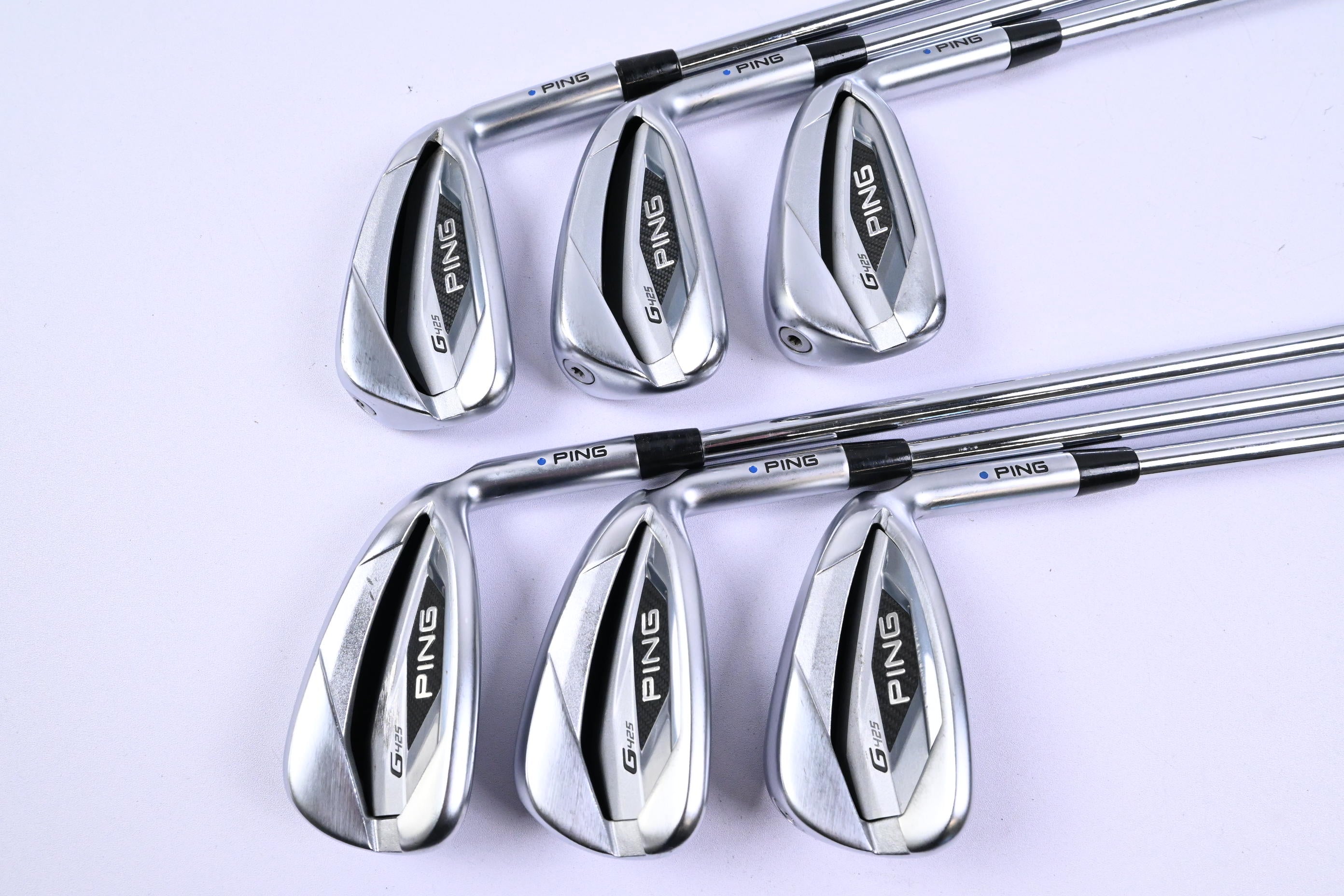 Ping G425 Irons / 5-PW / Blue Dot / Stiff Flex Ping AWT 2.0 Shafts