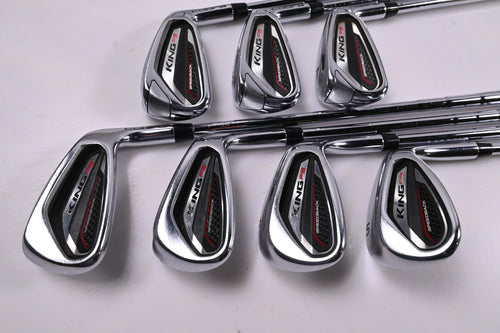 Cobra King F9 Irons / 5-PW+SW / Stiff Flex KBS Tour-V 90 Shafts