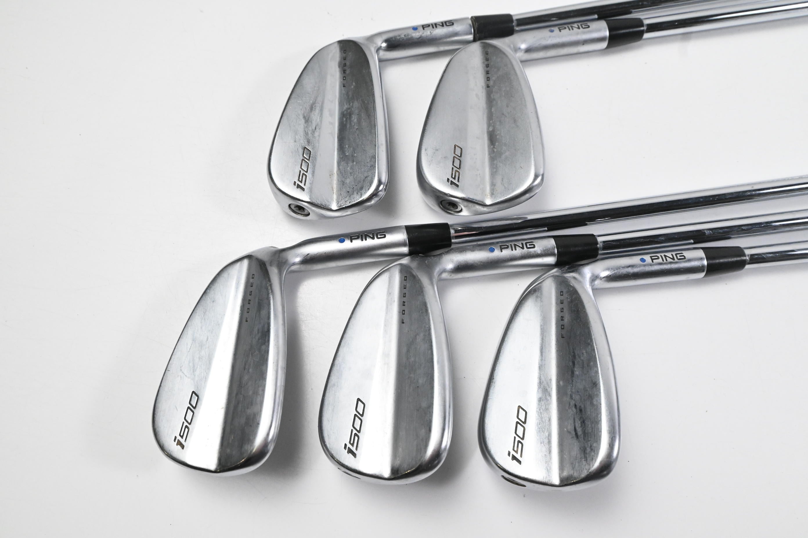 Ping i500 Irons / 7-PW+GW / Blue Dot / Regular Flex Ping AWT 2.0 Shafts