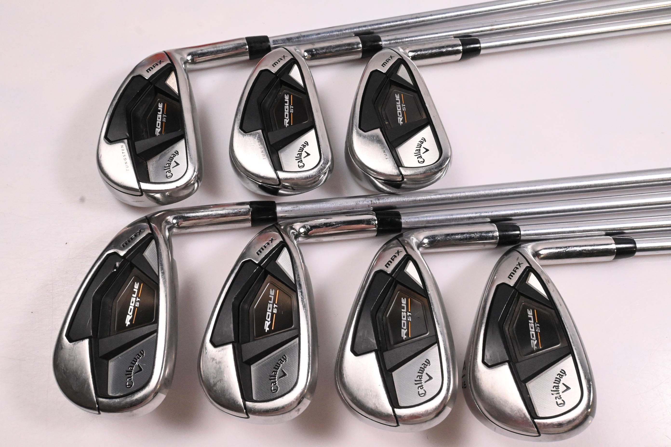 Callaway Rogue ST Max Irons / 5-PW+GW / Stiff Flex Project X IO 110 Shafts