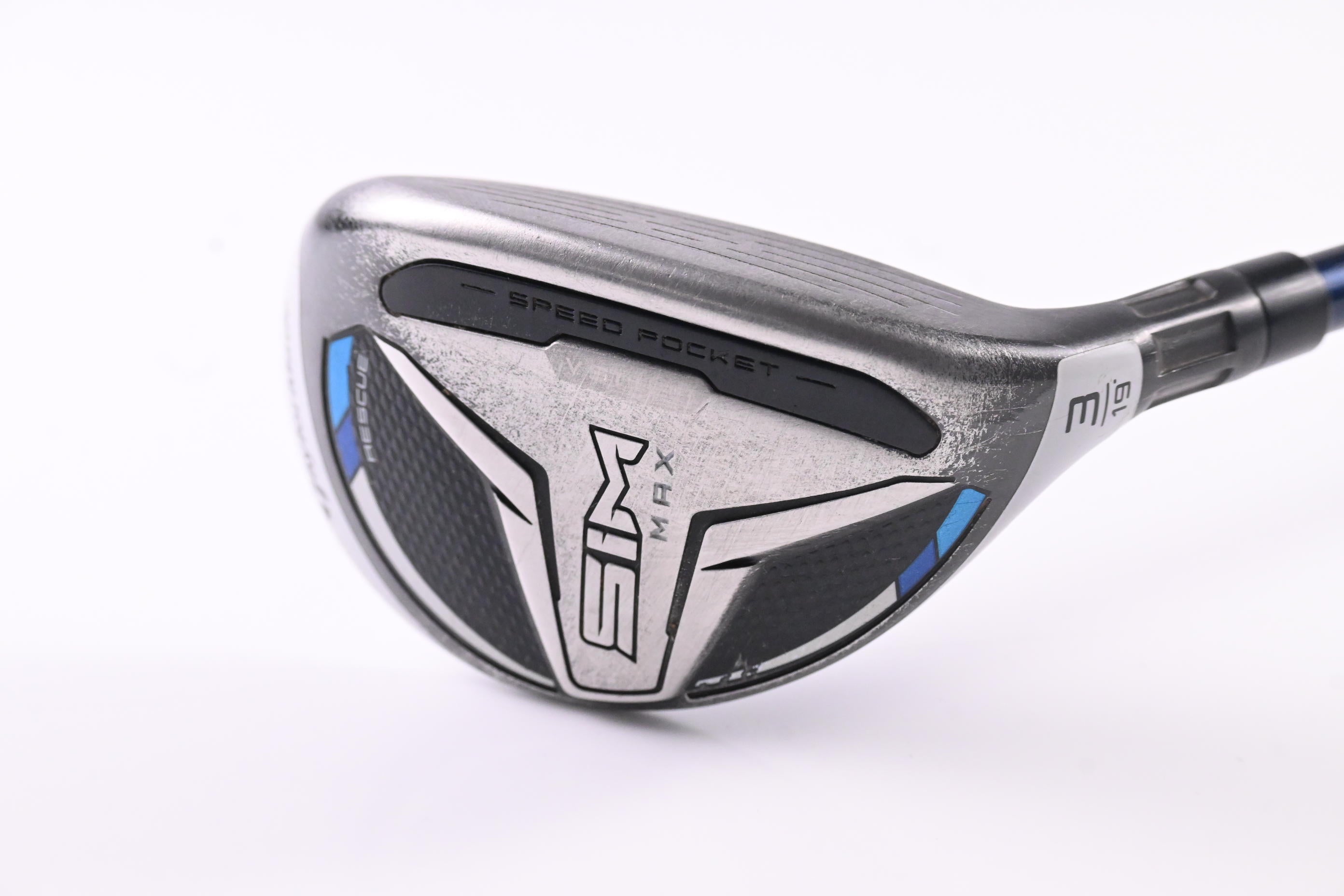 Taylormade SIM Max #3 Hybrid / 19 Degree / Stiff Flex Ventus Blue 7 Shaft