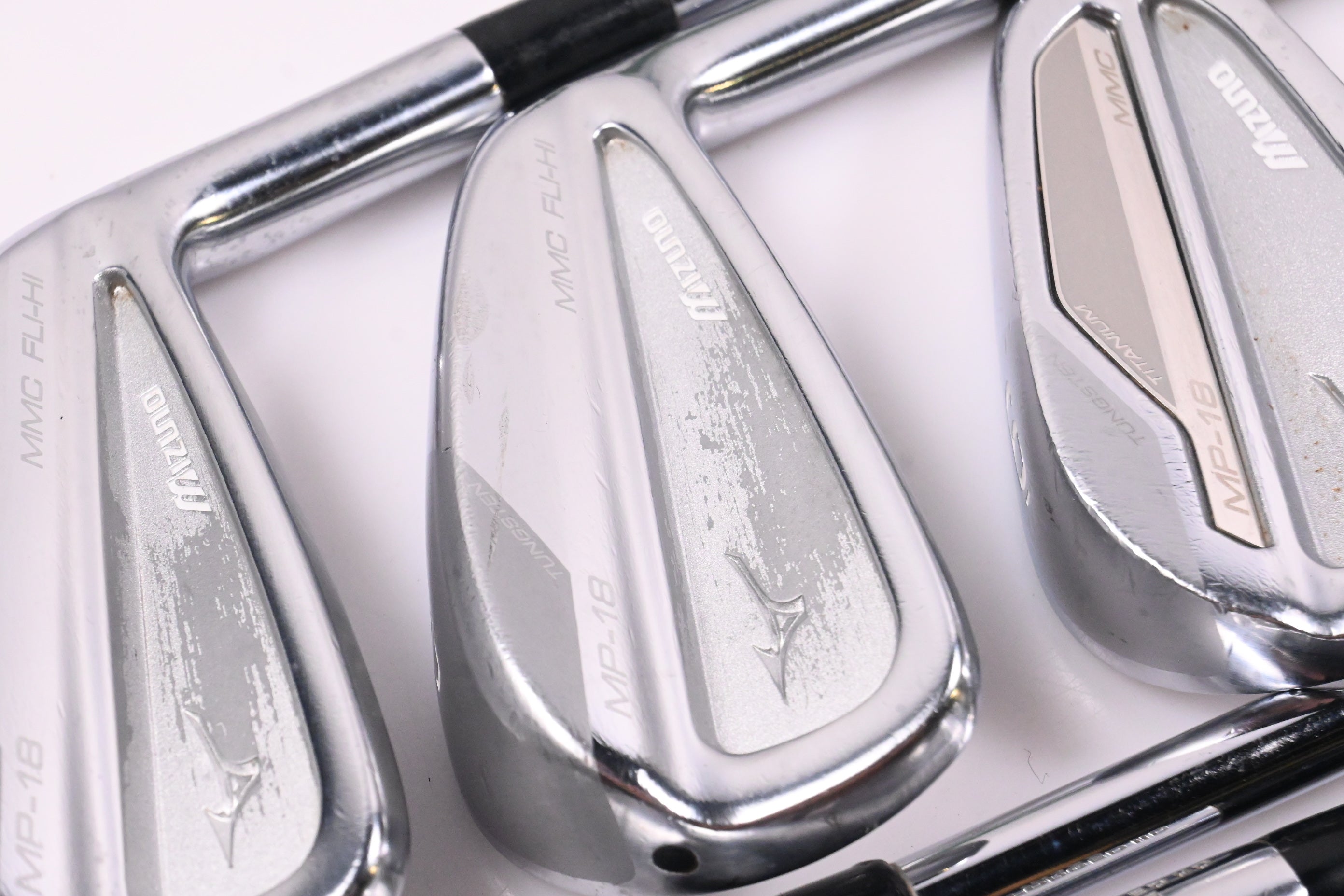 Mizuno MP-18 MMC Fli-HI/MMC Irons / 4-PW / Stiff Flex KBS Tour Shafts