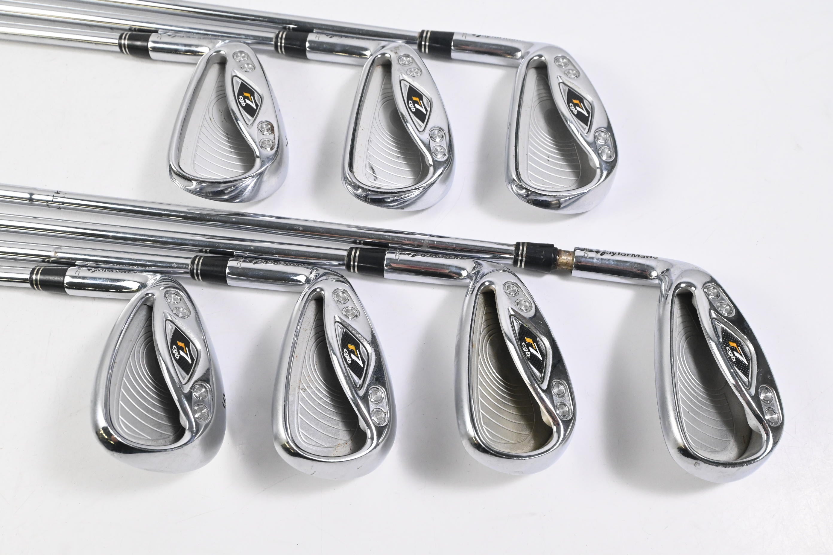Left Hand Taylormade R7 CGB Irons / 5-PW+SW / Regular Flex Steel Shafts