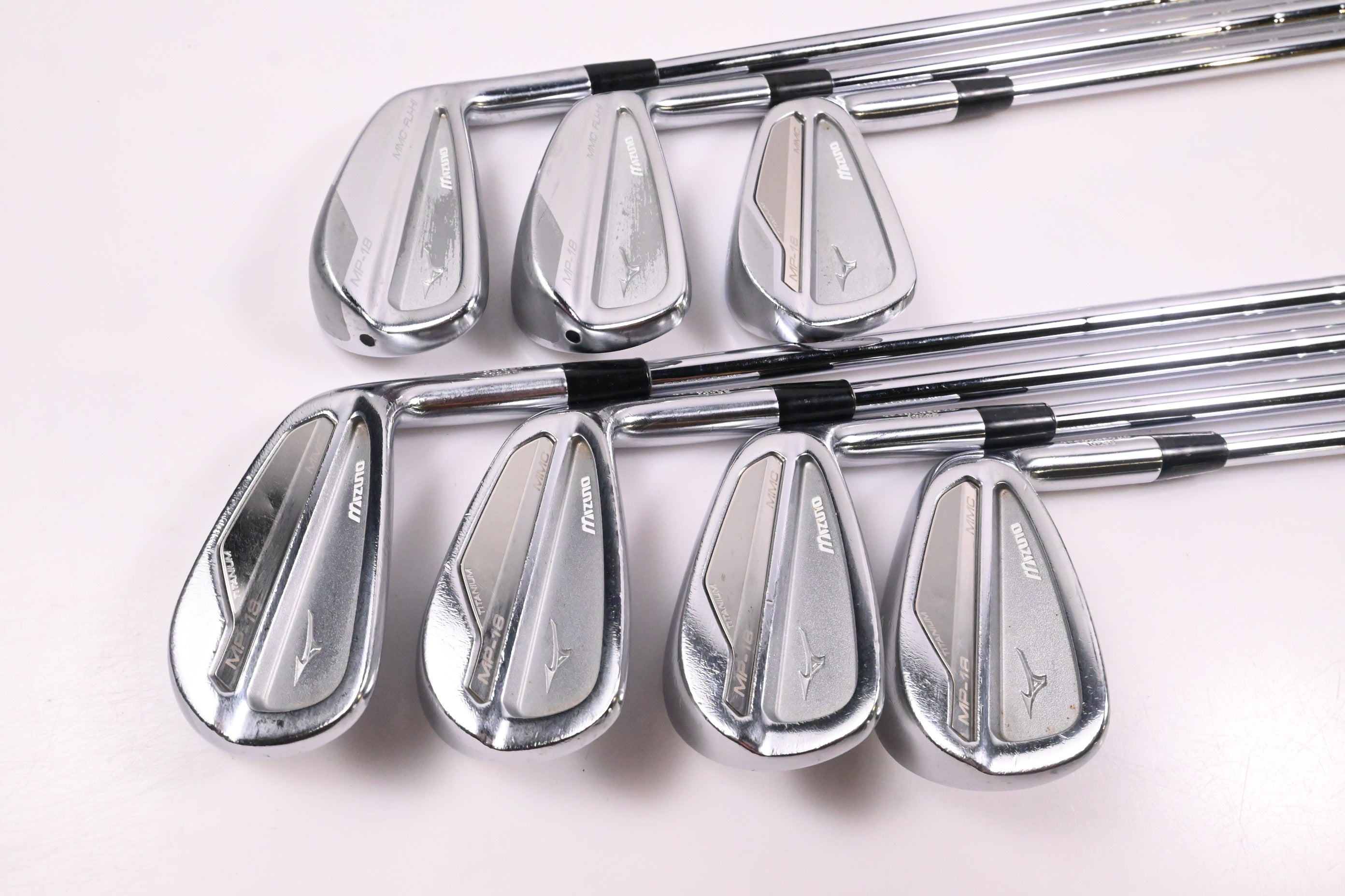 Mizuno MP-18 MMC Fli-HI/MMC Irons / 4-PW / Stiff Flex KBS Tour Shafts