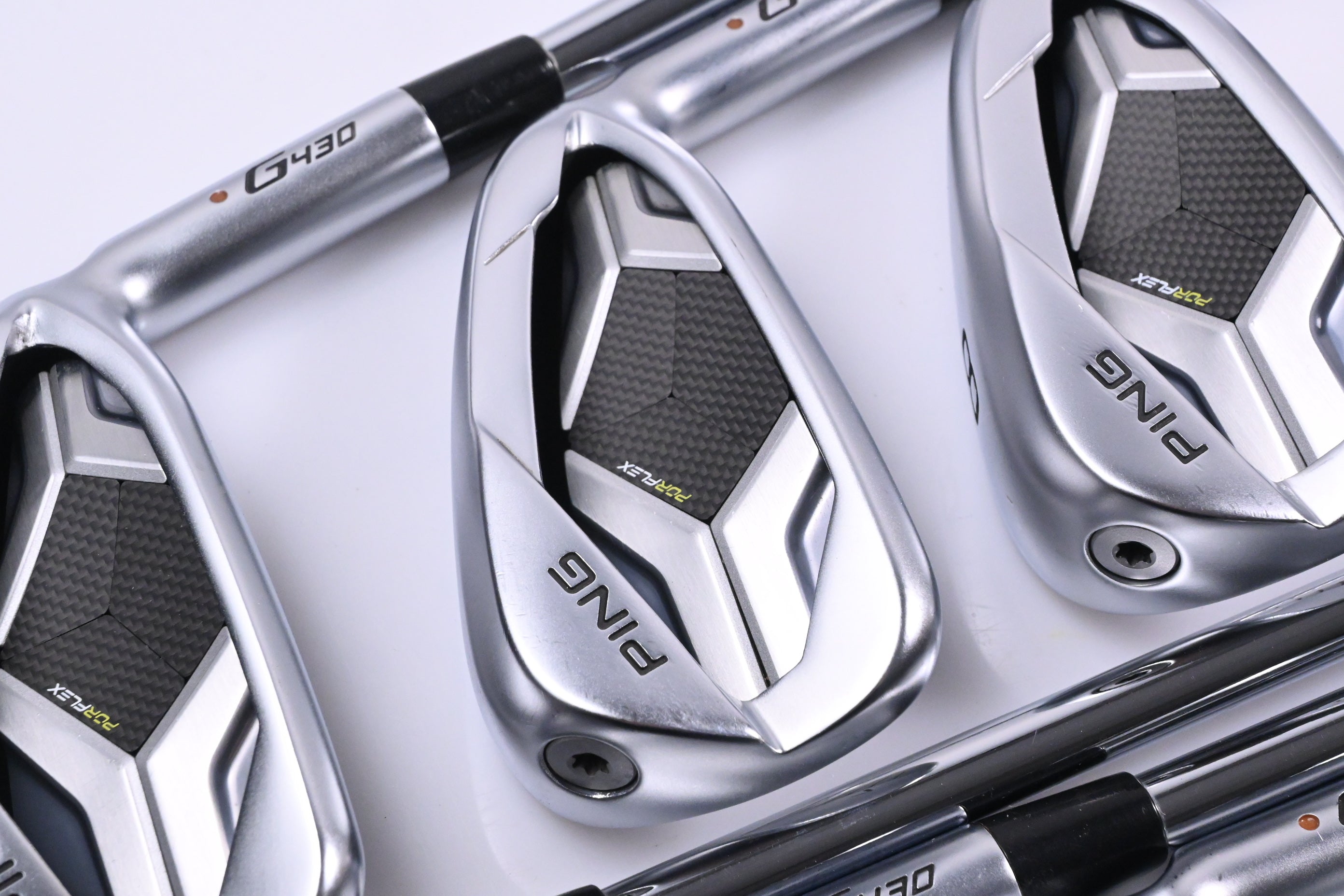 Ping G430 Irons / 6-PW+45+50 / Brown Dot / Regular Flex Ping AWT 2.0 Shafts