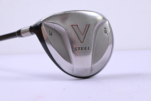Left Hand TaylorMade V-Steel #3 Wood / 15 Degree / Regular Flex MAS2 Ultralite