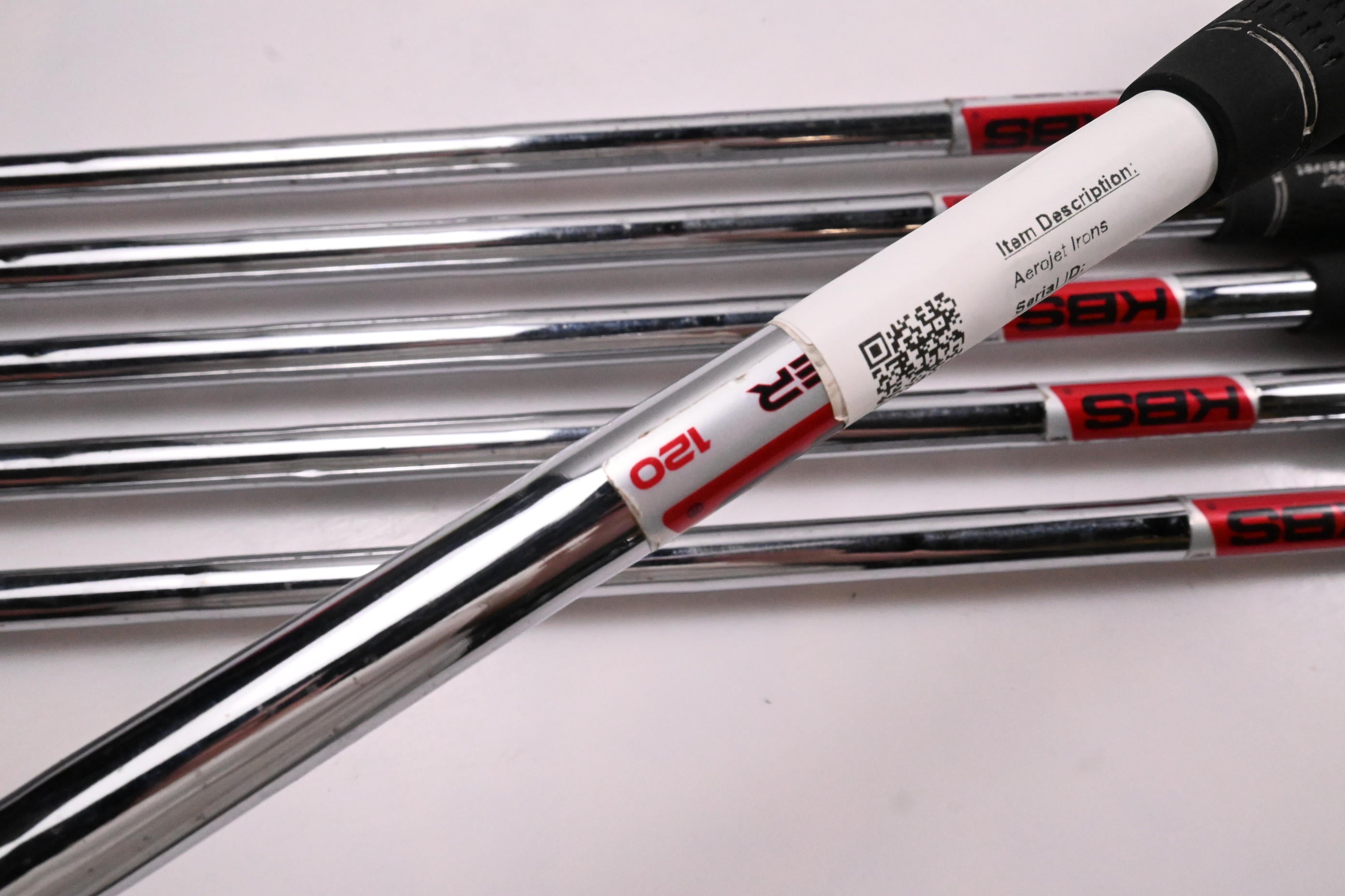 Left Hand Cobra Aerojet Irons / 5-PW / Stiff Flex KBS $-Taper 120 Shafts
