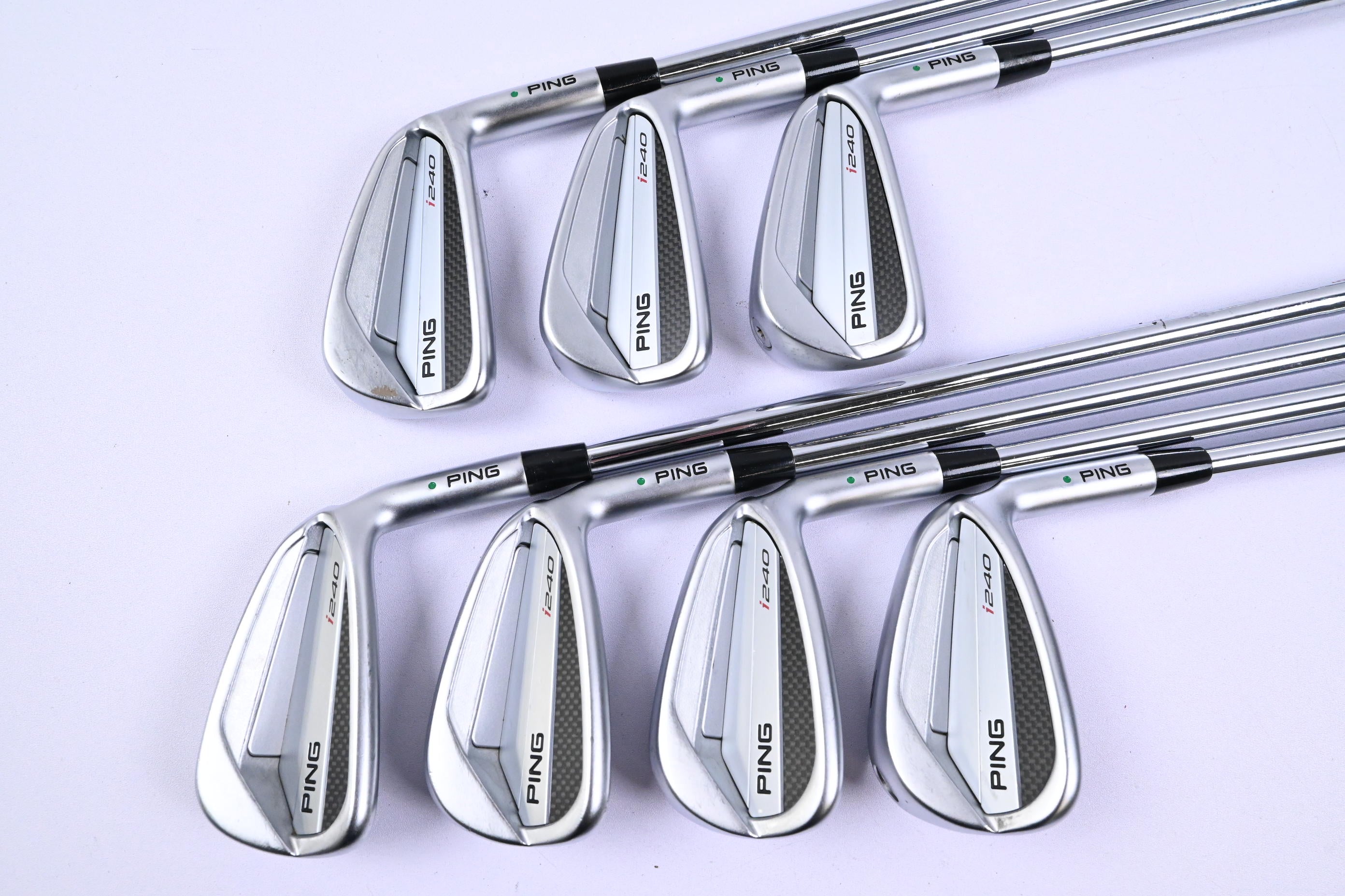 Ping I240 Irons / 4-PW / Green Dot / Stiff Flex N.S.Pro Modus 3 Tour 115 Shafts