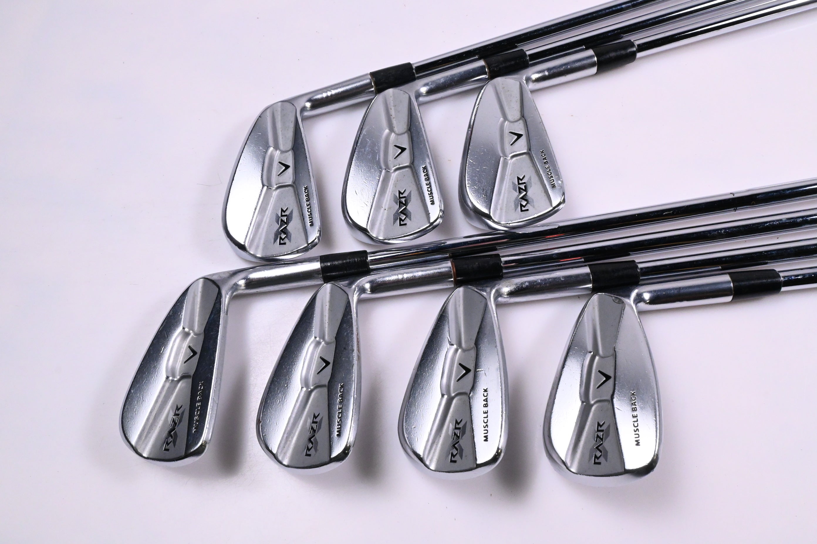 Callaway RAZR X Muscleback Irons / 4-PW / Stiff Flex True Temper Dynamic Gold