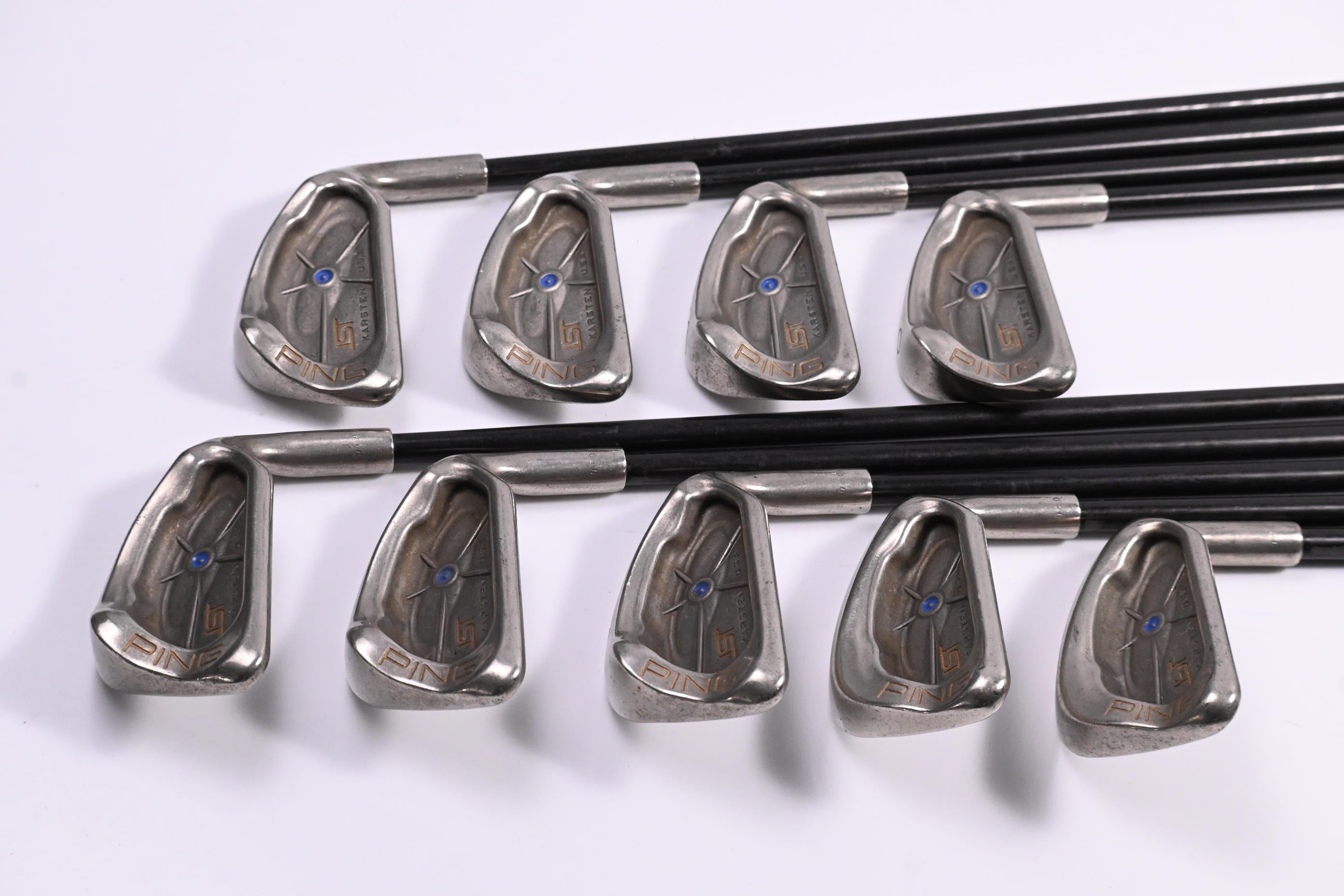 Ping ISI Nickel Irons / 3-PW+SW / Blue Dot / Regular Flex Aldila 350 Series