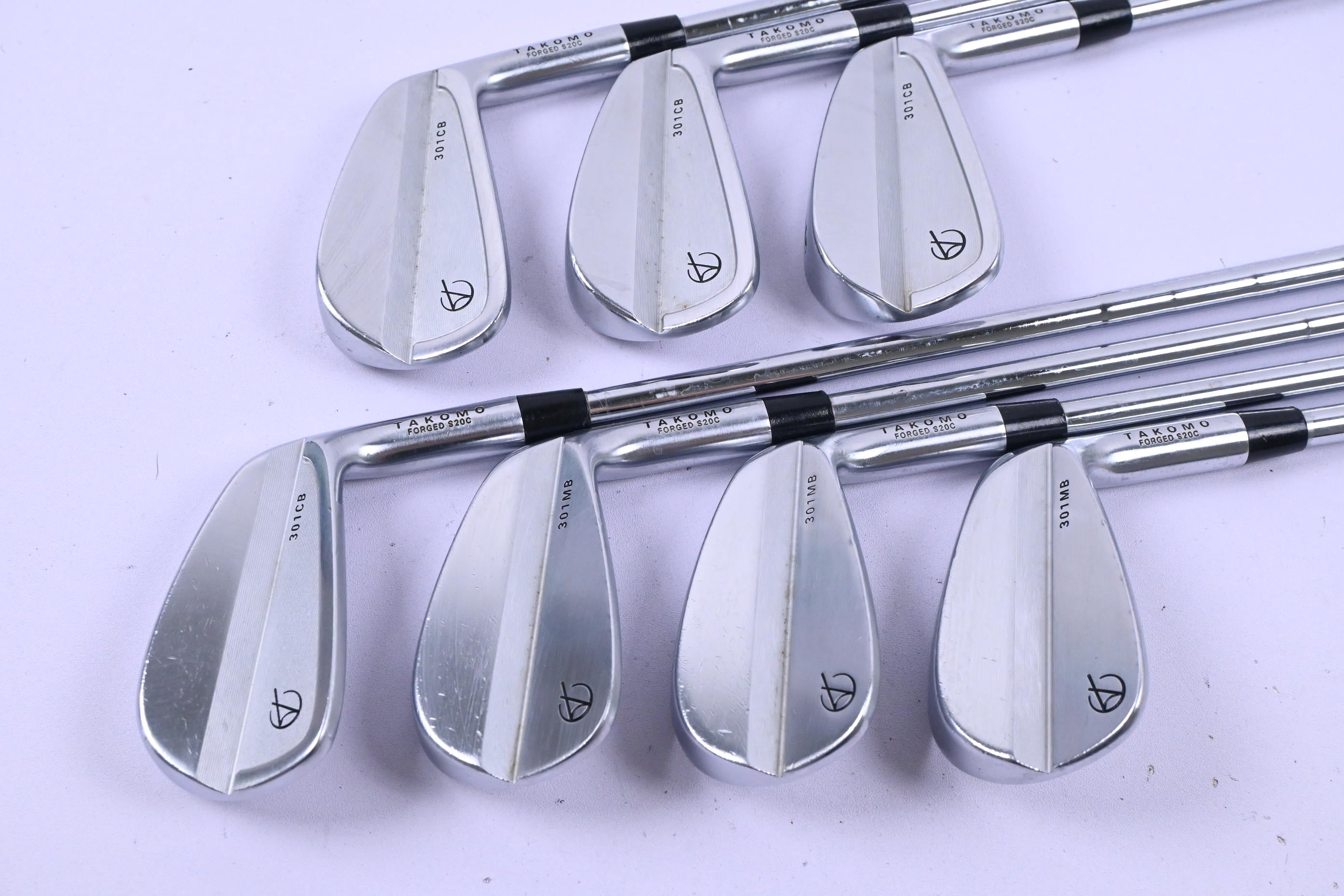 Takomo 301 CB / 301 MB Irons / 4-PW / Stiff Flex KBS Tour Lite Shafts