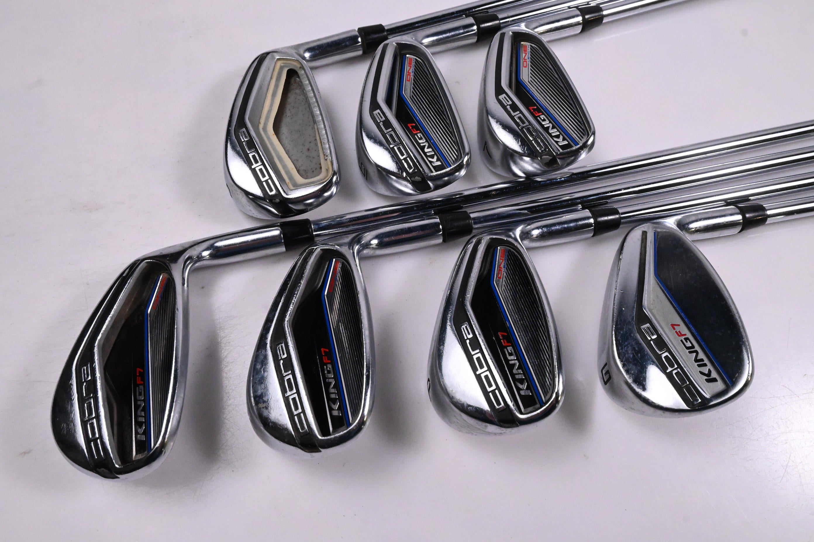 Cobra King F7 One Length Irons / 5-PW+GW / Regular Flex Cobra Shafts