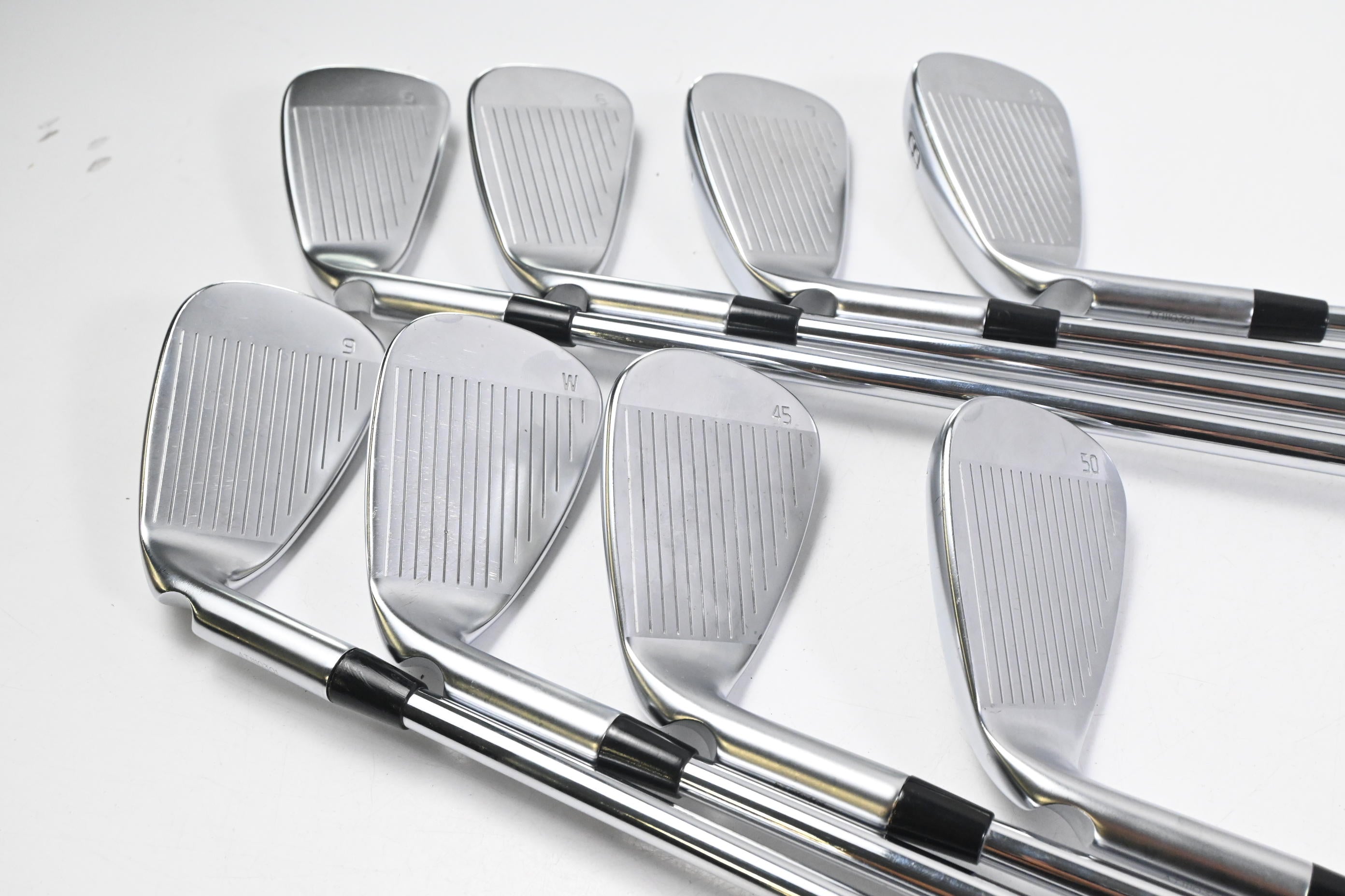 Ping G430 Irons / 5-PW+UW+GW / Black Dot / Stiff Flex Ping AWT 2.0 Shafts