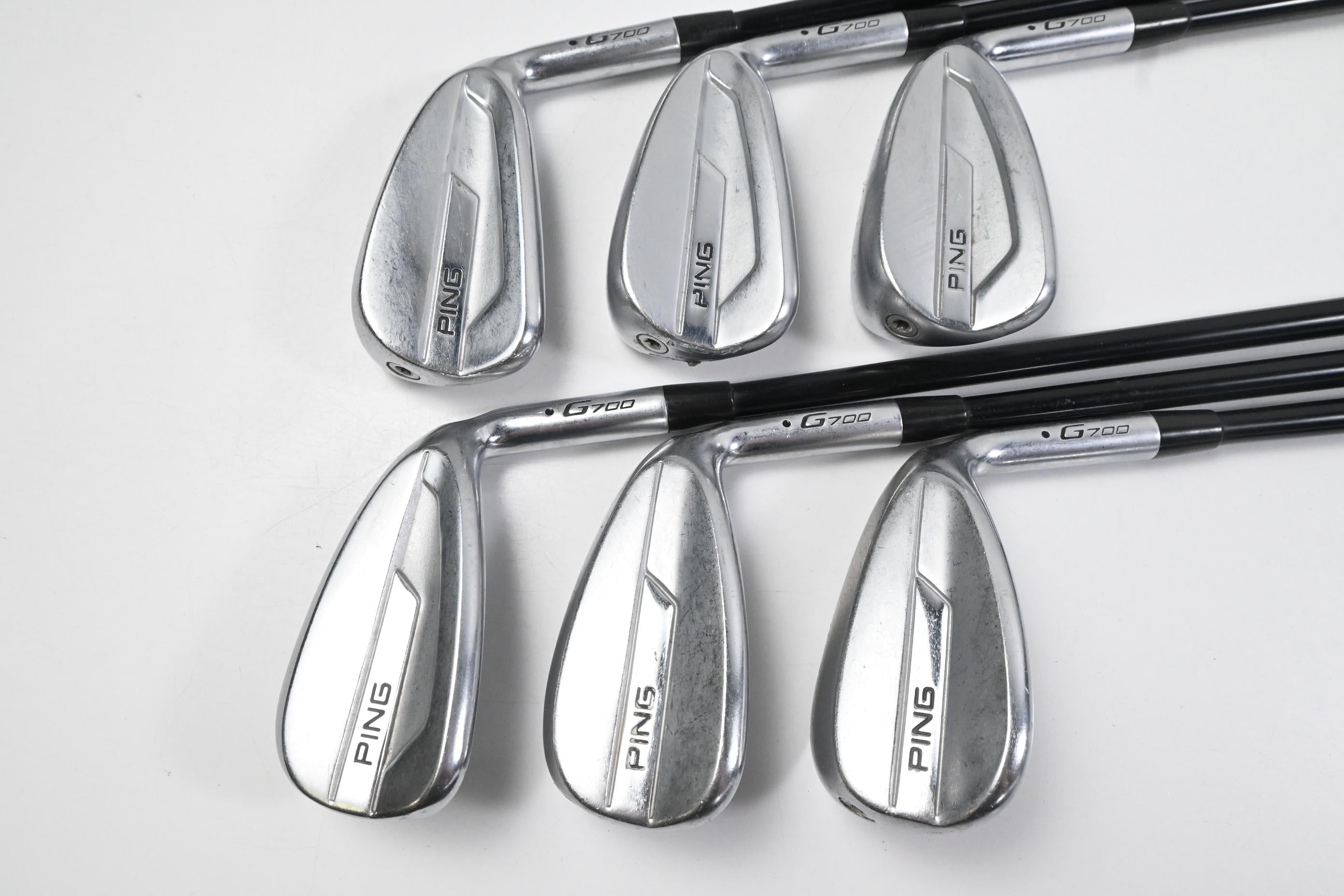 Ping G700 Irons / 6-PW+SW / Black Dot / Regular Flex Ping Alta CB AWT Shafts