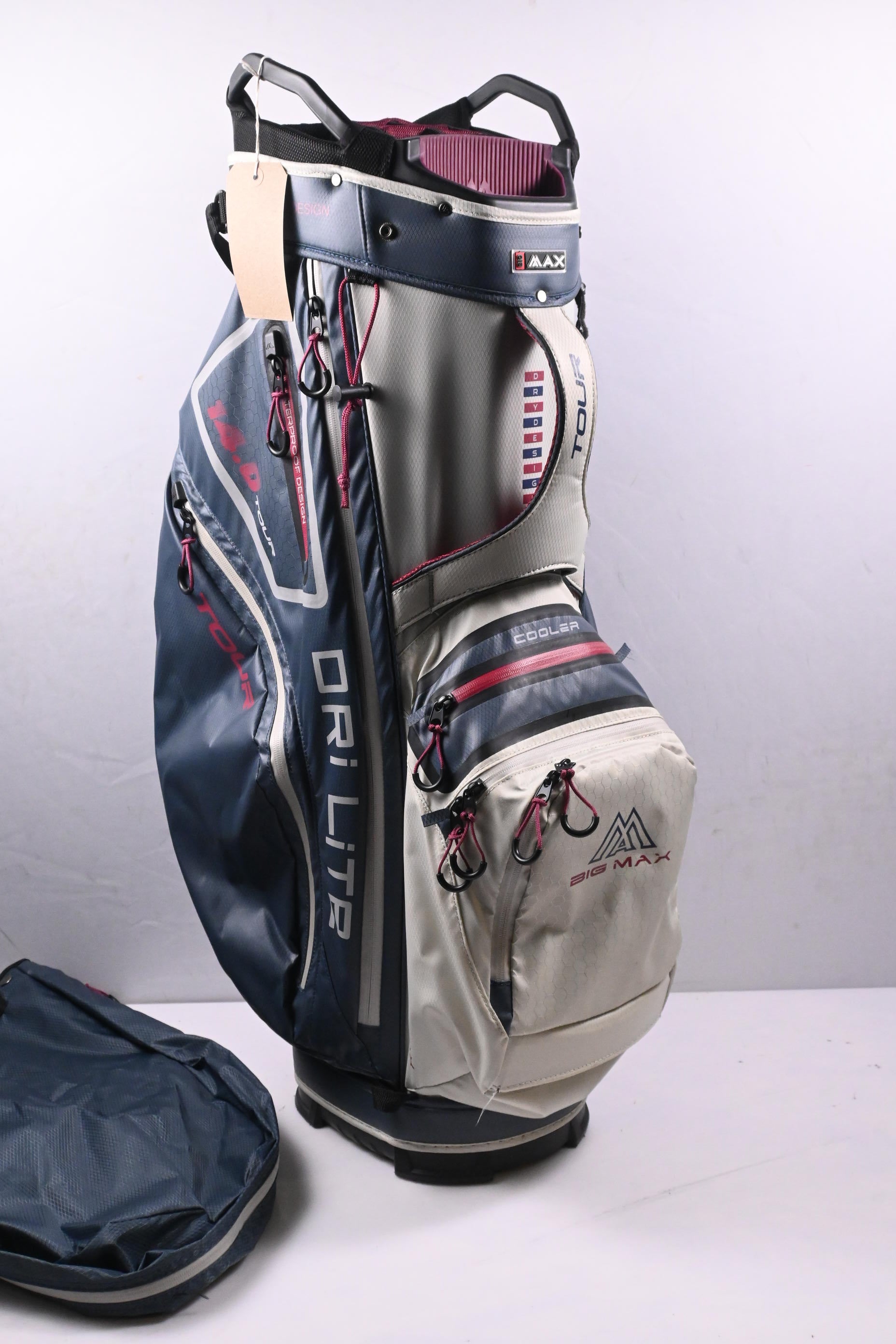 Big Max 14.0 Tour Cart Bag / 14-Way Divider / Blue, Grey