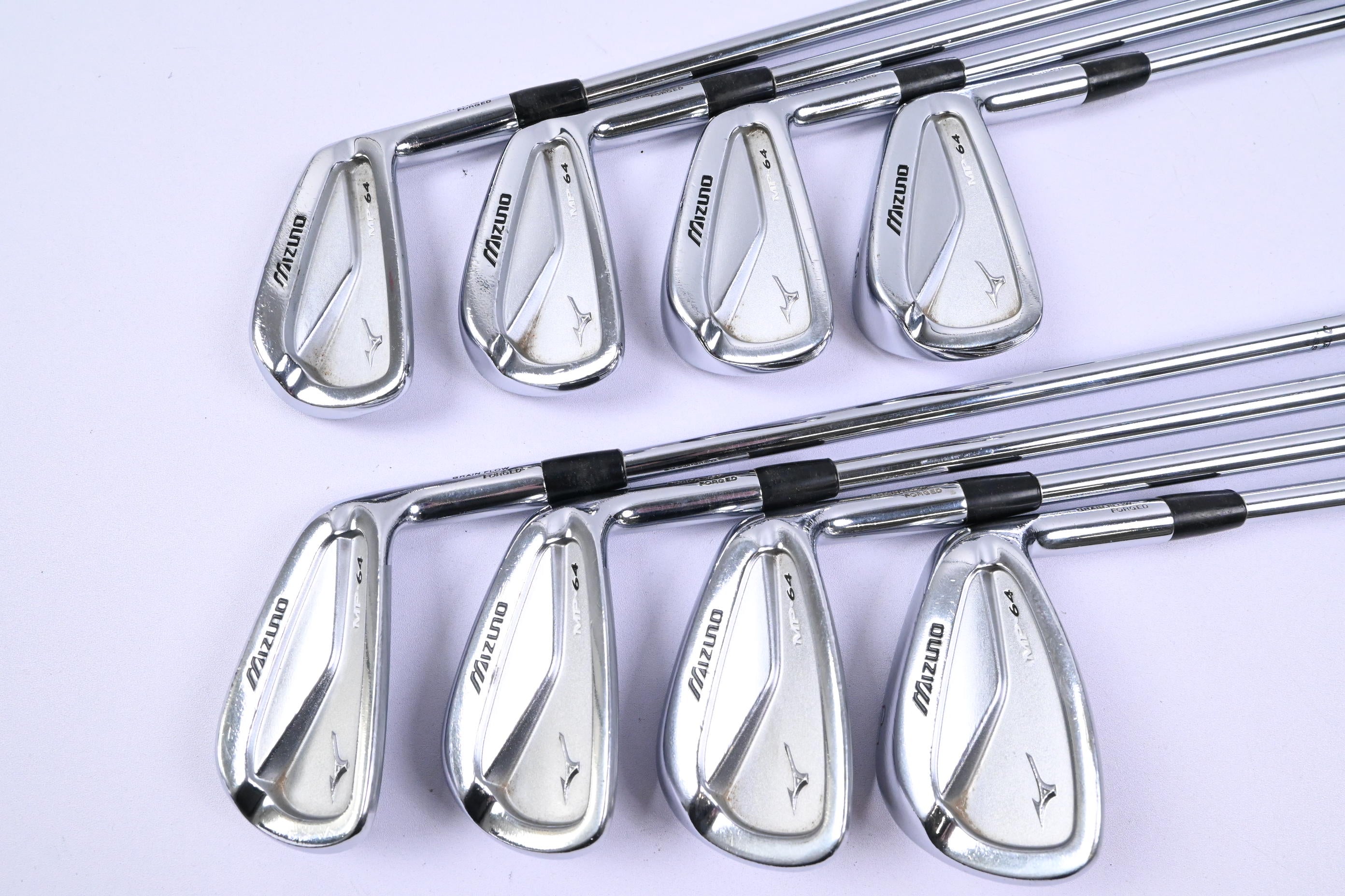 Mizuno MP-64 Irons / 3-PW / Stiff Flex Dynalite Gold XP Shafts