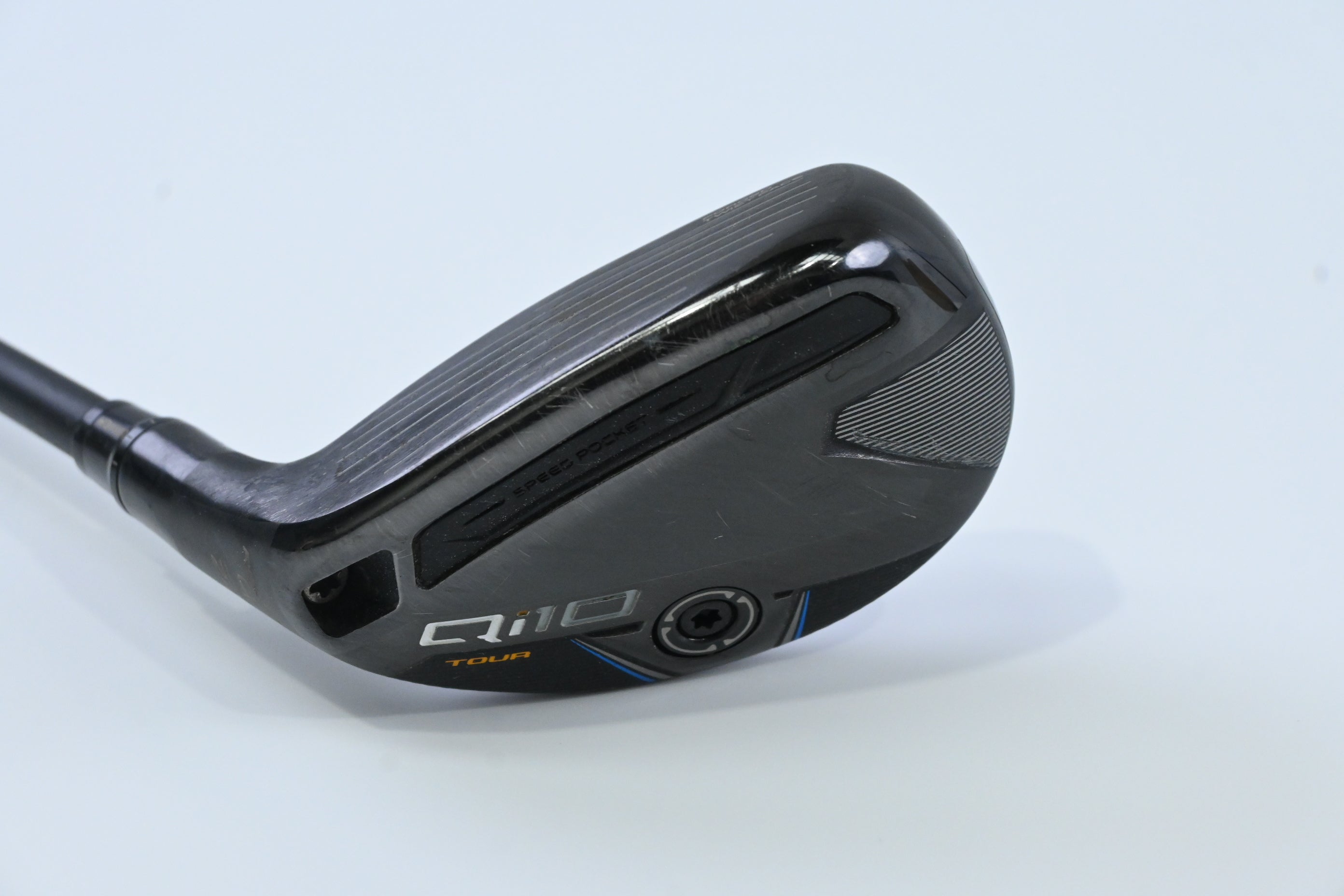 Left Hand Taylormade Qi10 Tour #4 Hybrid / 22 Degree / Regular Flex Tensei AV