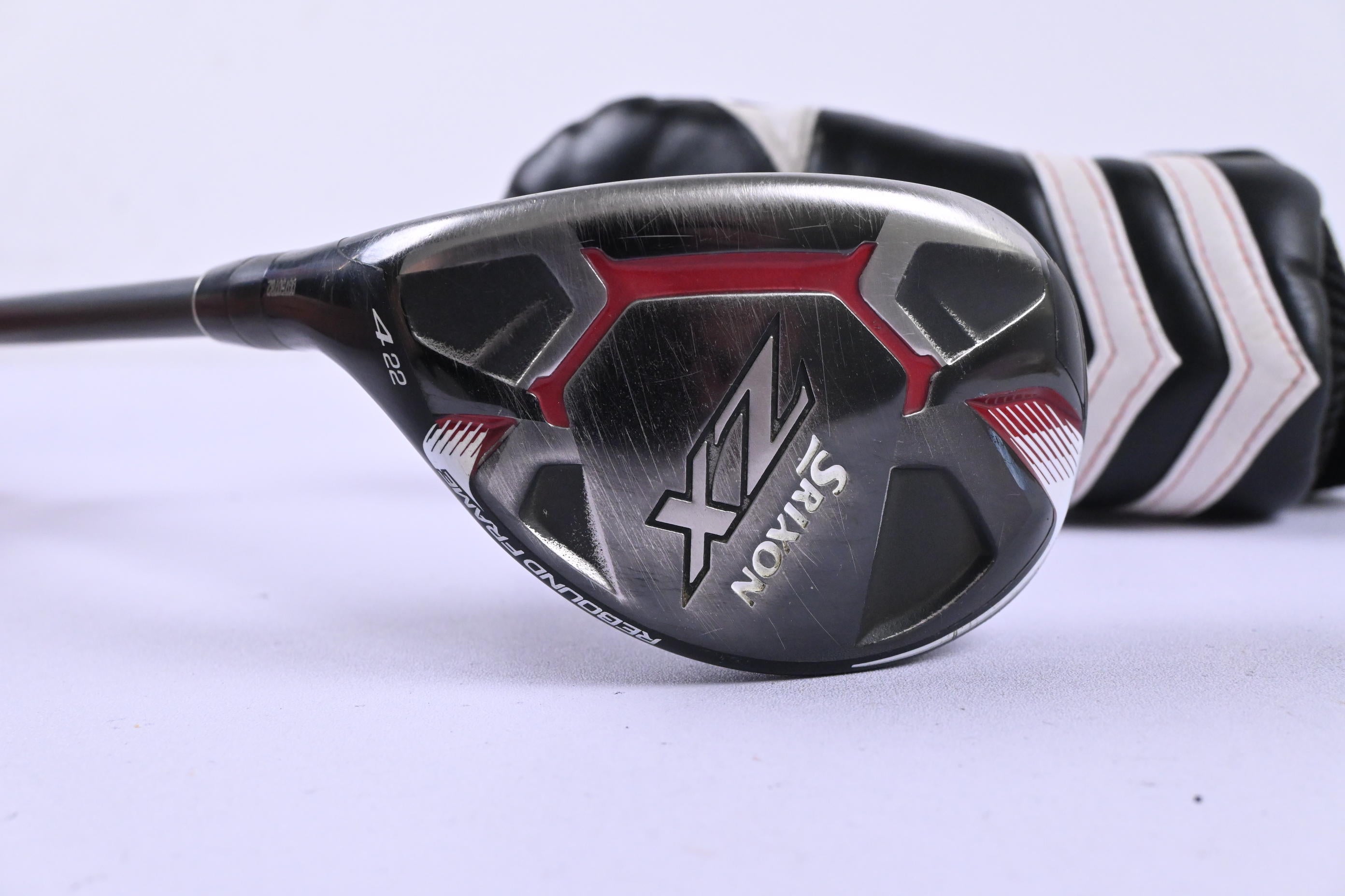 Left Hand Srixon ZX #4 Hybrid / 22 Degree / Regular Flex HZRDUS Smoke Black 80
