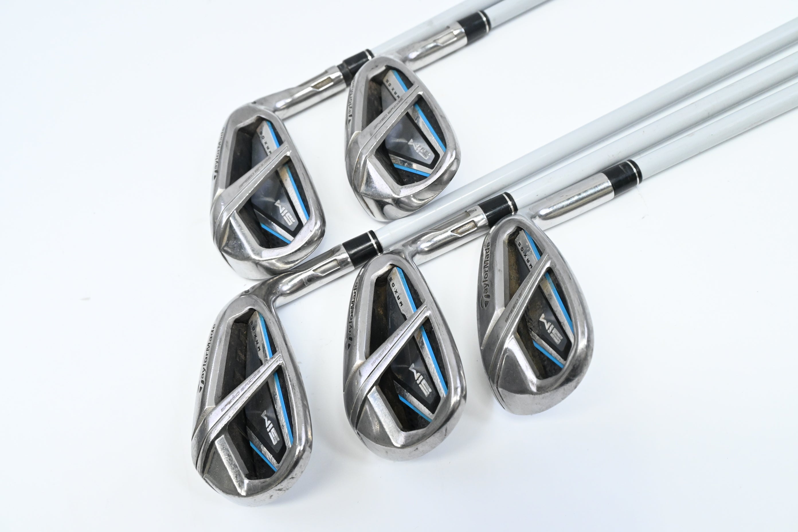 Ladies Taylormade SIM Max OS Irons / 7-PW+SW / Ladies Flex Aldila NV 45 Shafts