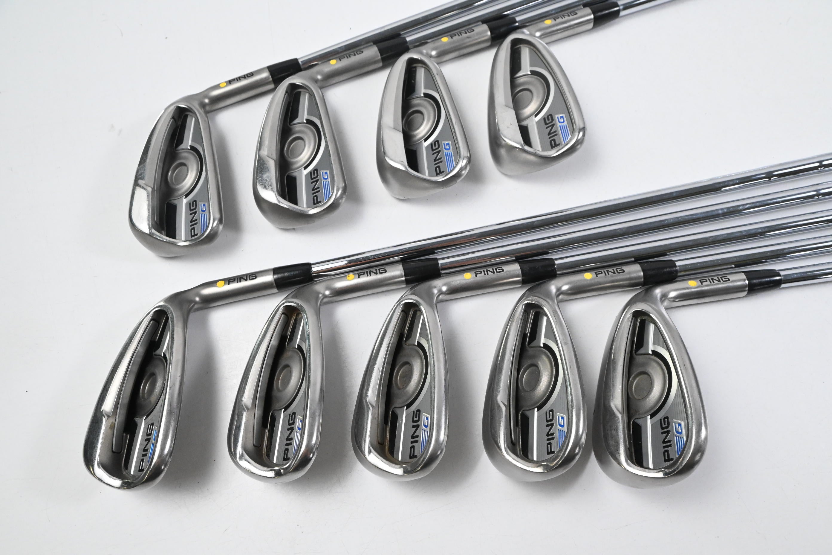 Ping G Series Irons / 5-PW+GW+SW+LW / Yellow Dot / Regular Flex Ping AWT 2.0