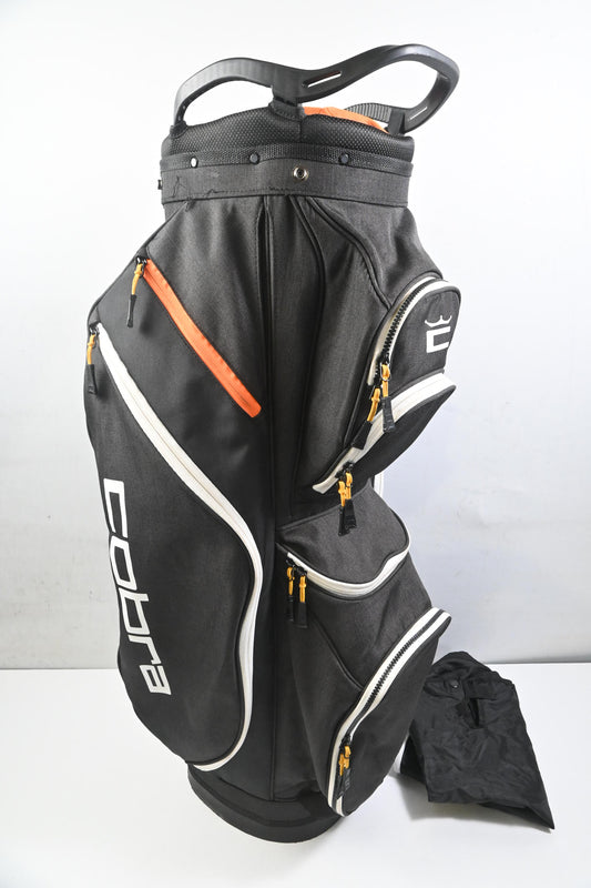 Cobra Cart Bag / 14-Way Divider / Black, White & Orange
