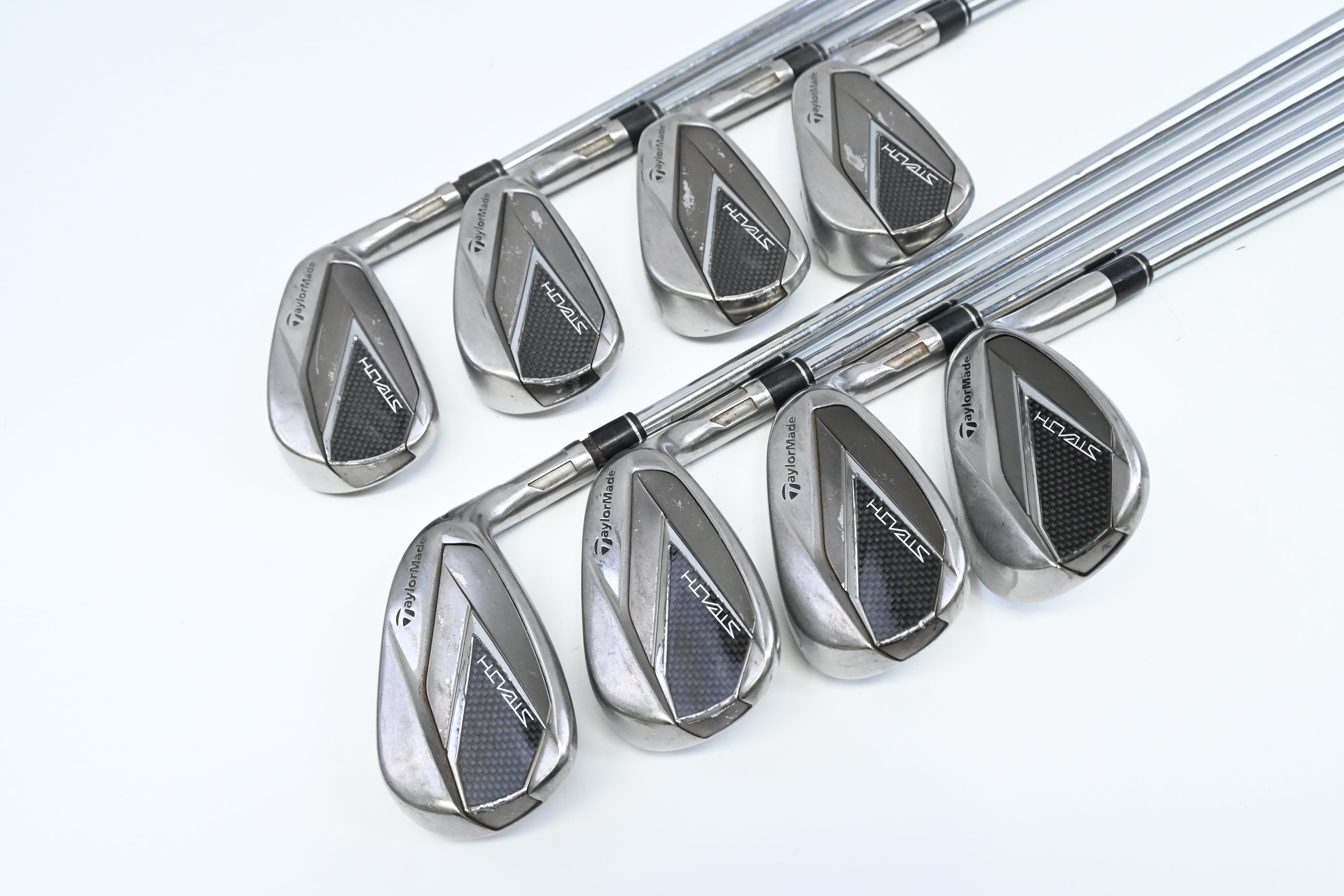 Taylormade Stealth Irons / 4-PW+SW / Stiff Flex KBS Max MT 85 Shafts
